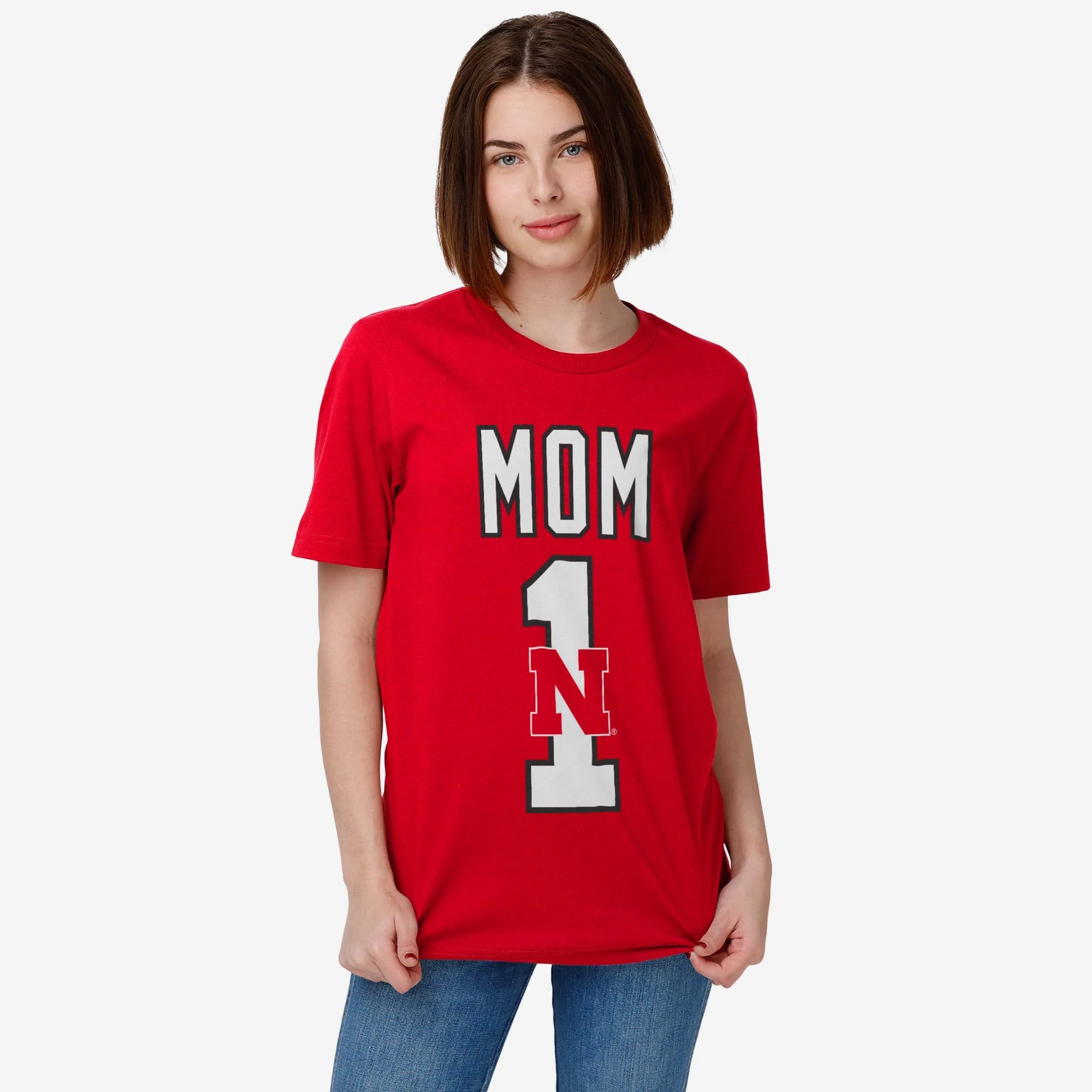 Nebraska Cornhuskers Number 1 Mom T-Shirt - Image 2