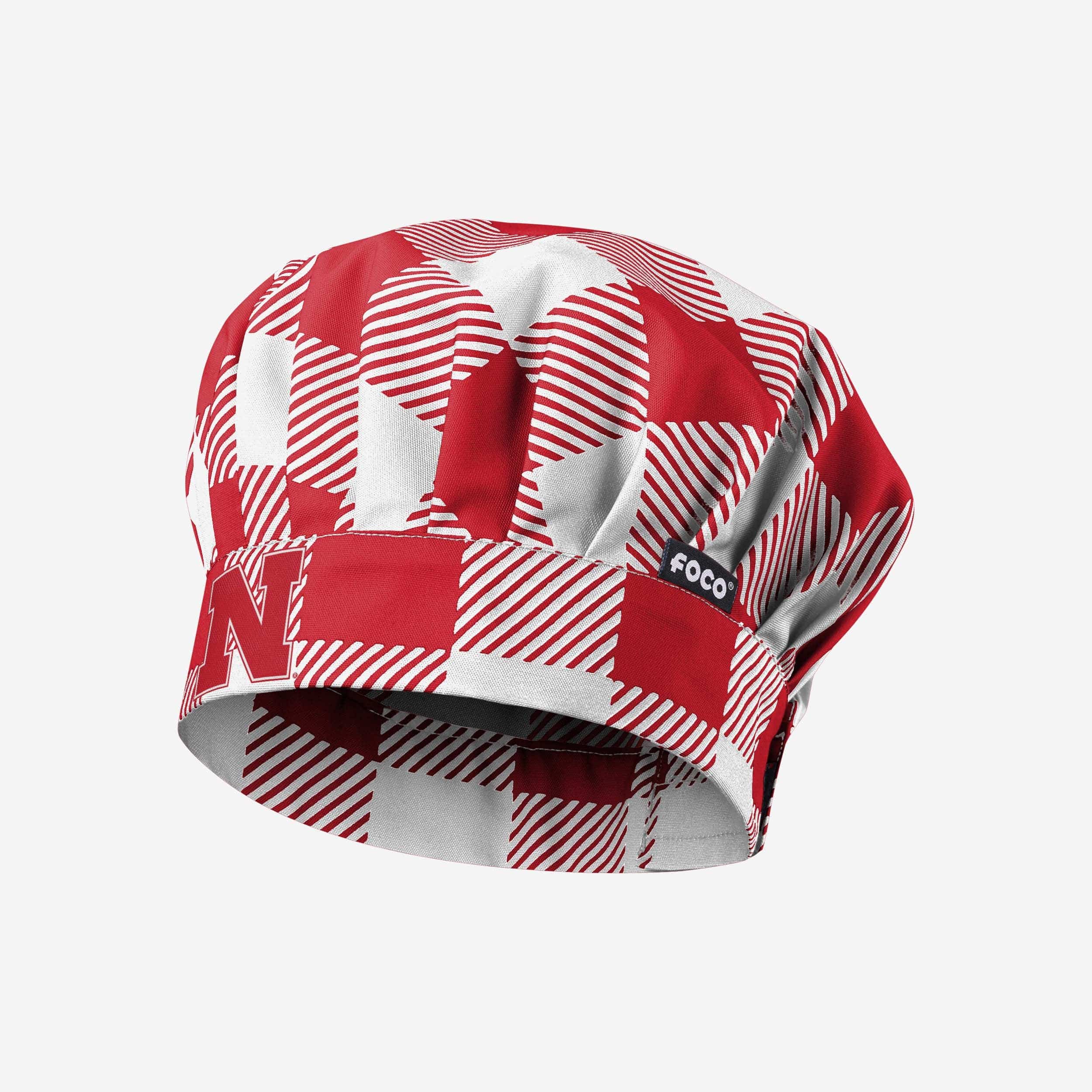 Nebraska Cornhuskers Plaid Chef Hat