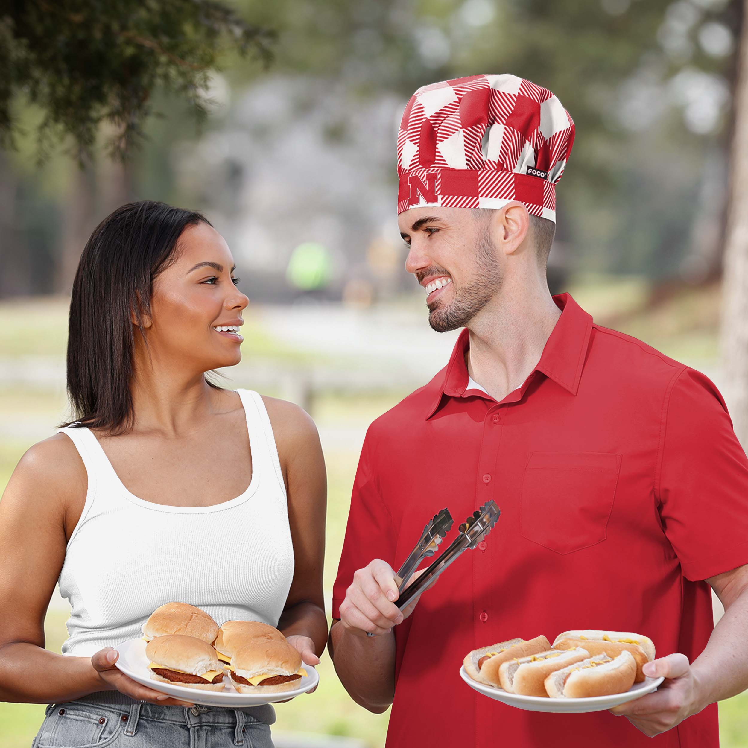 Nebraska Cornhuskers Plaid Chef Hat - Image 3
