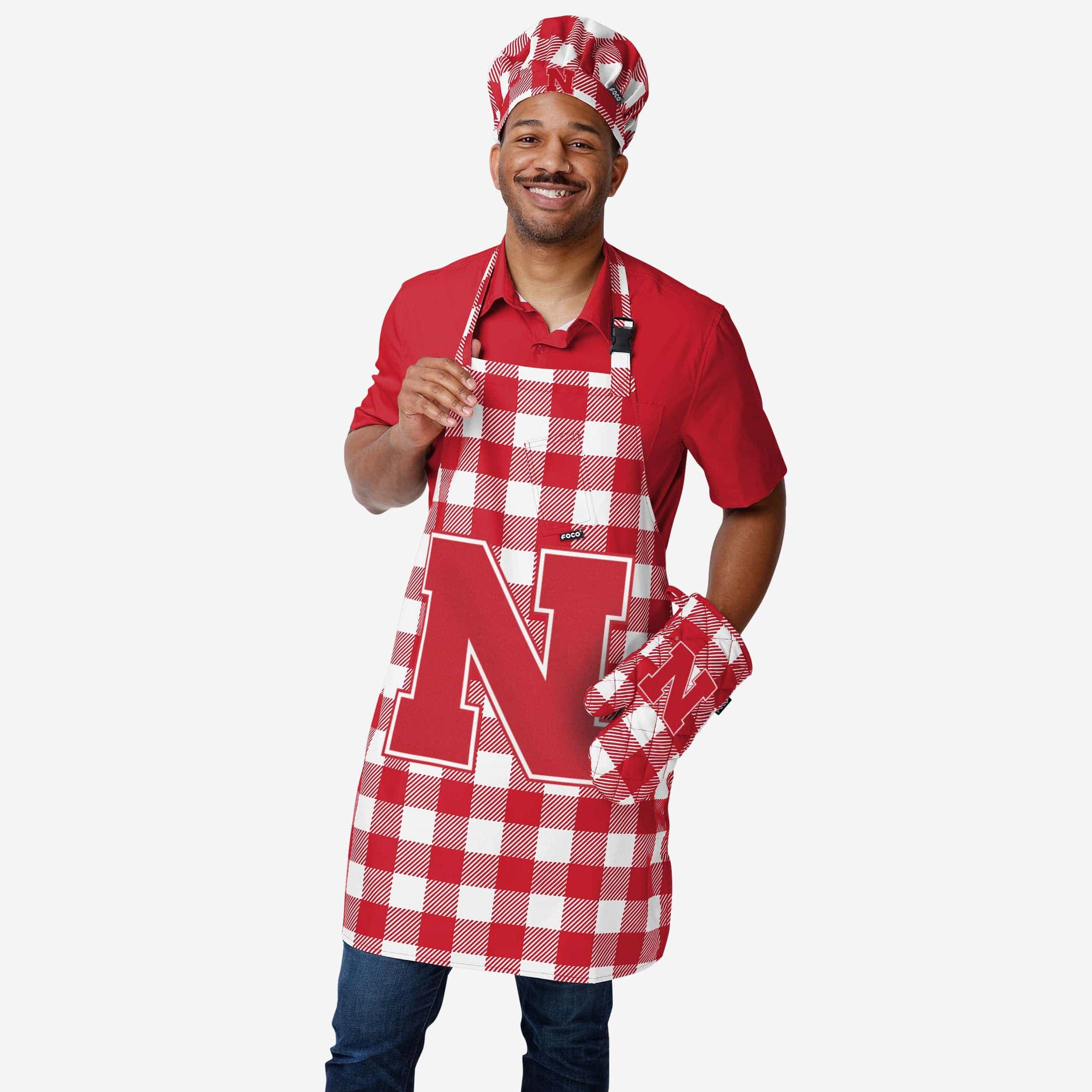 Nebraska Cornhuskers Plaid Chef Set - Image 2
