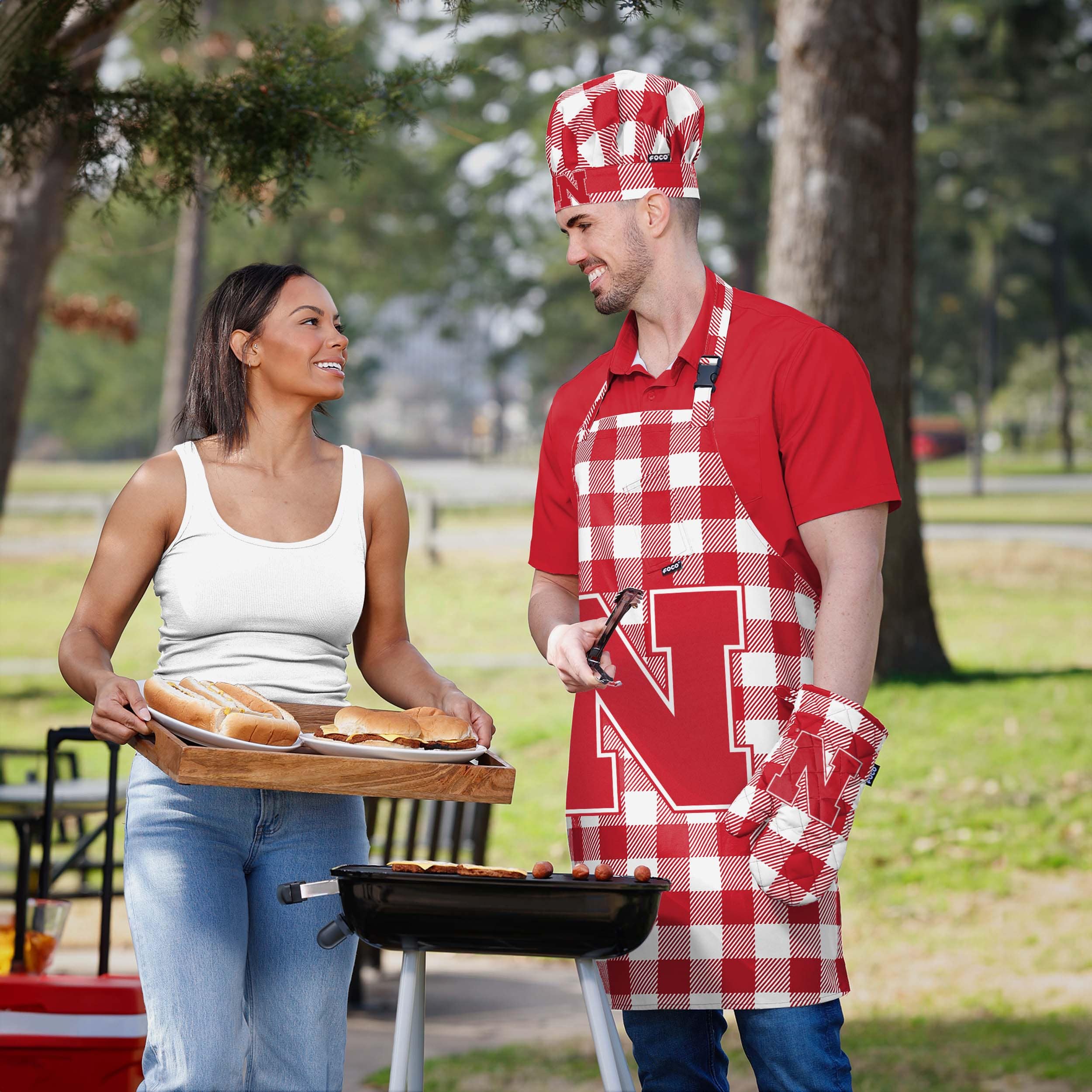 Nebraska Cornhuskers Plaid Chef Set - Image 5