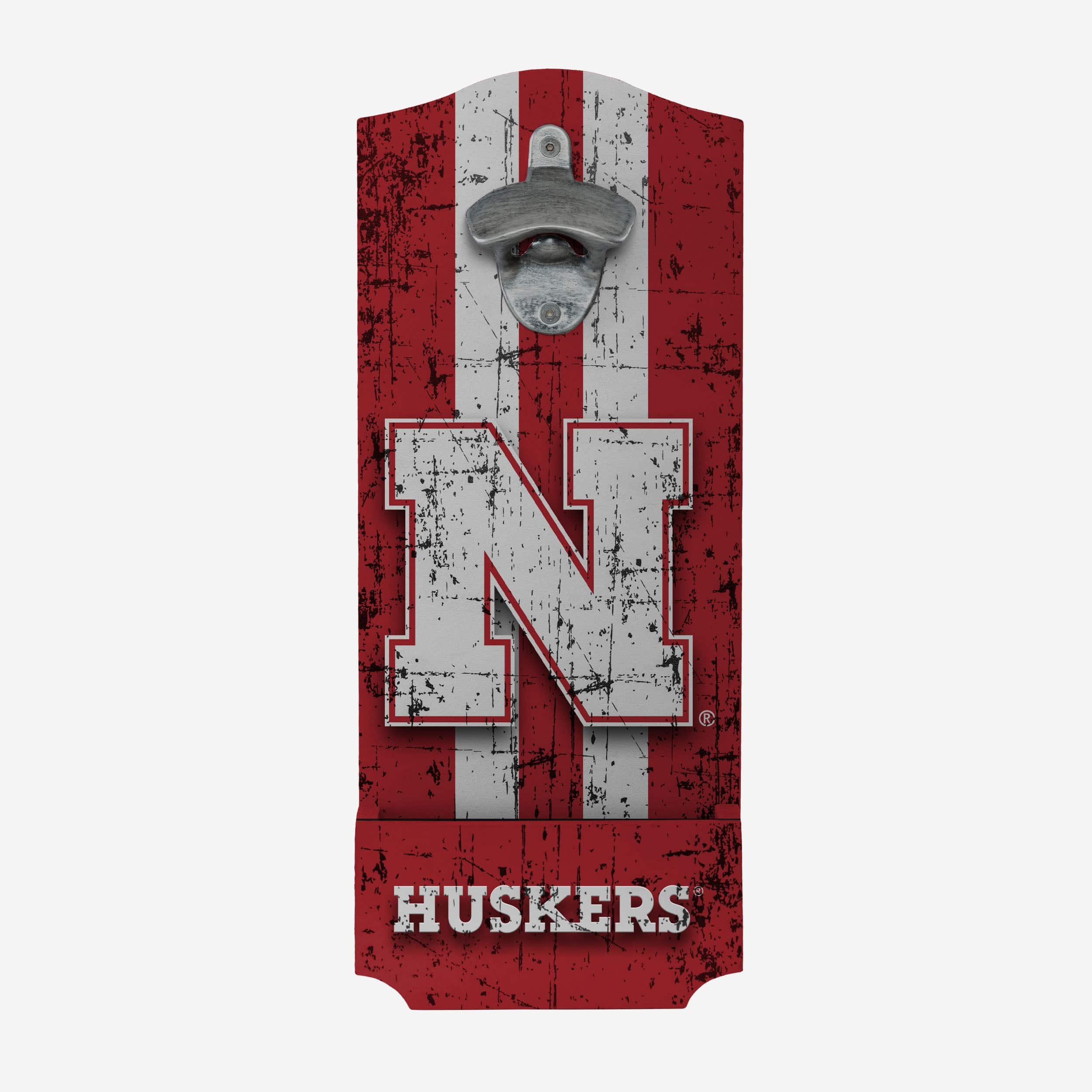 Nebraska Cornhuskers Wooden Bottle Cap Opener Sign - Image 2