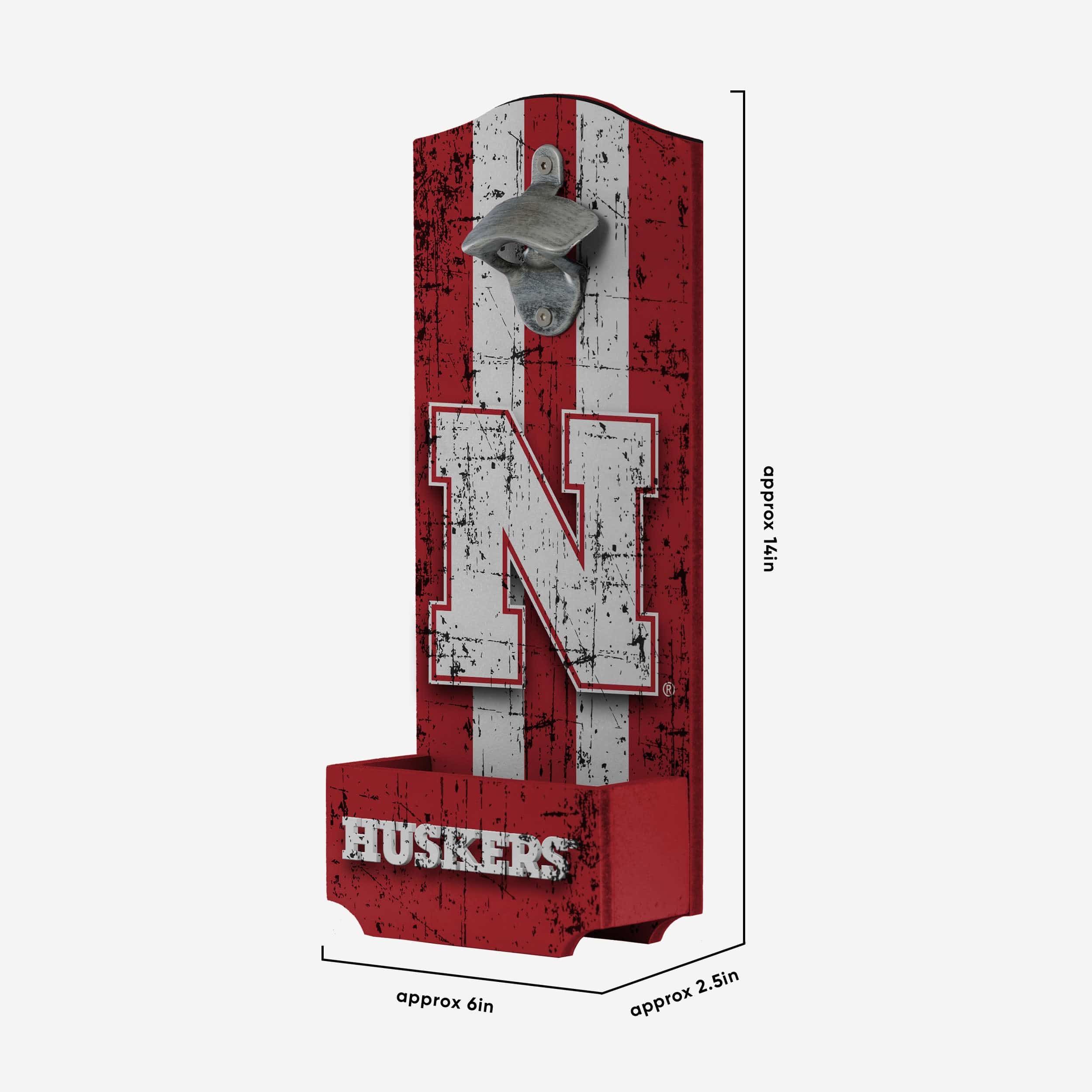 Nebraska Cornhuskers Wooden Bottle Cap Opener Sign - Image 5