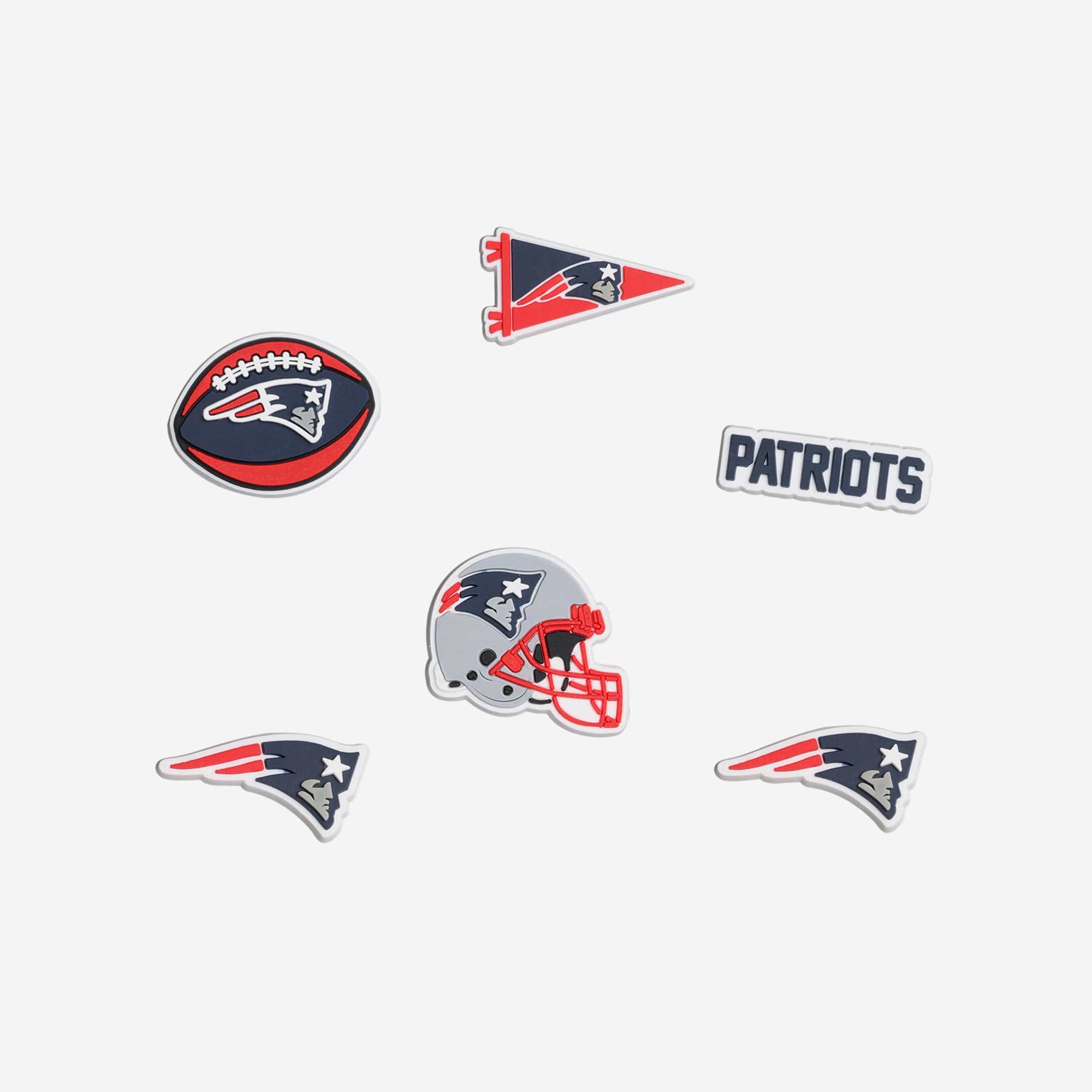 New England Patriots 6 Pack Team Clog Charms