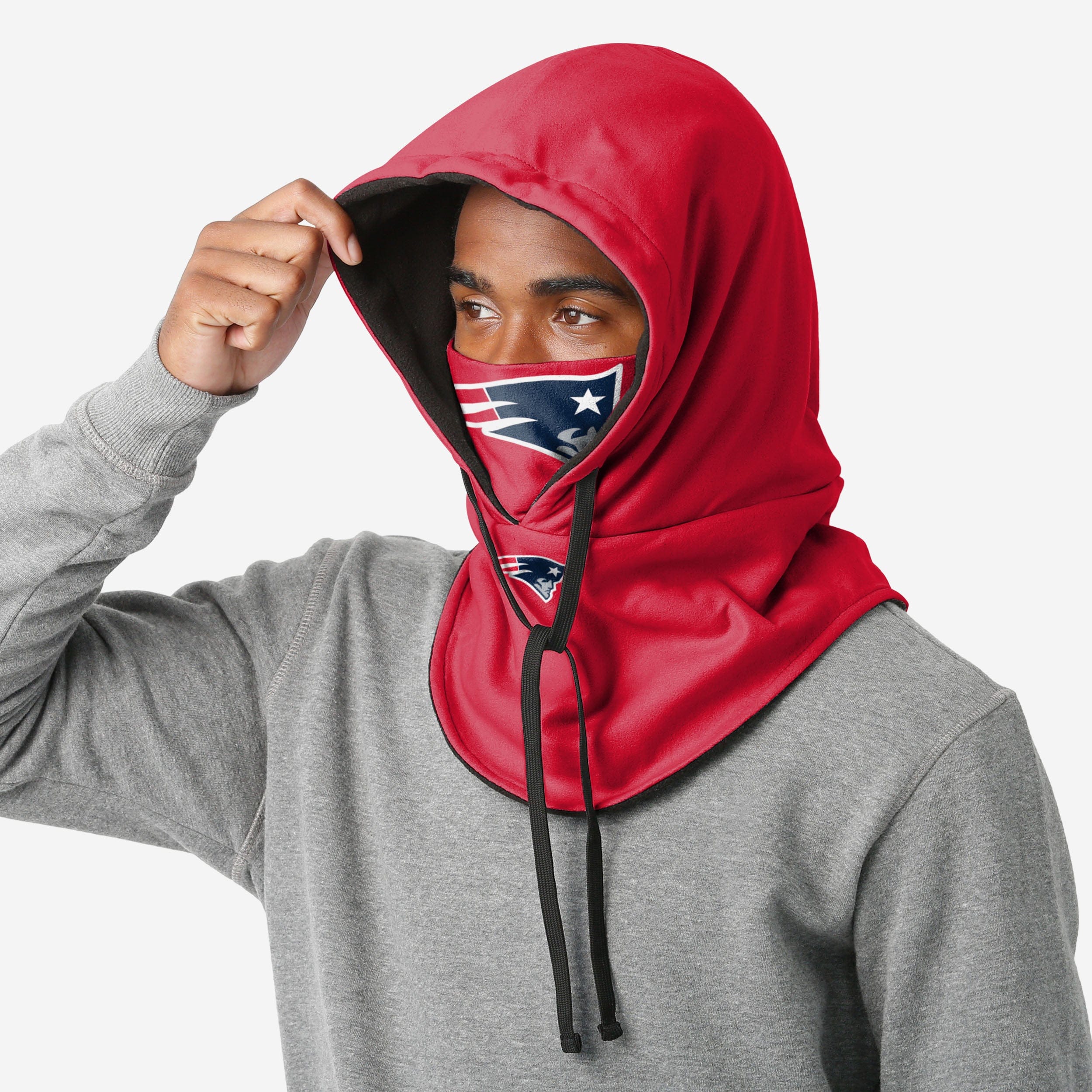New England Patriots Alternate Team Color Drawstring Hooded Gaiter - Image 2