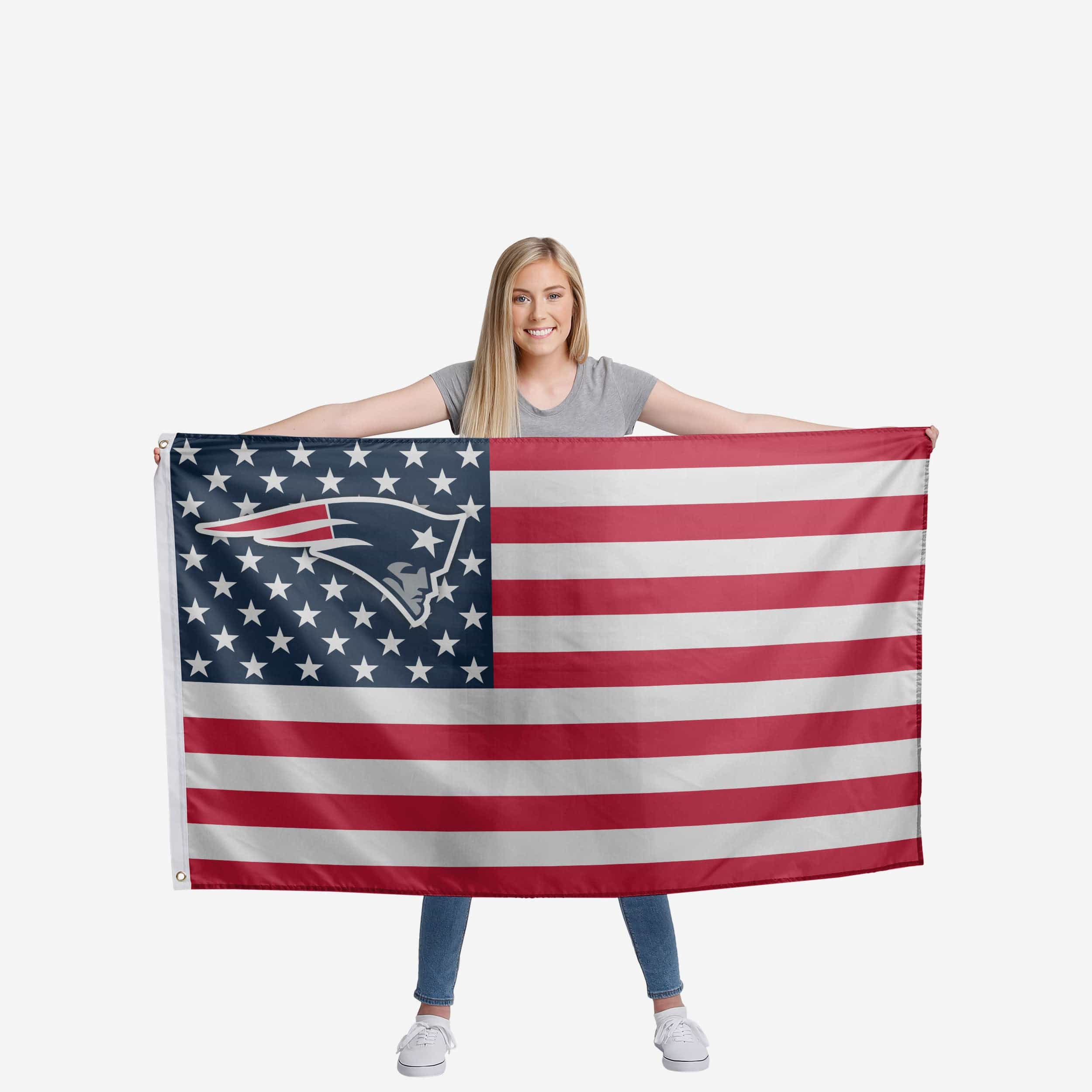New England Patriots American Stars Horizontal Flag - Image 2