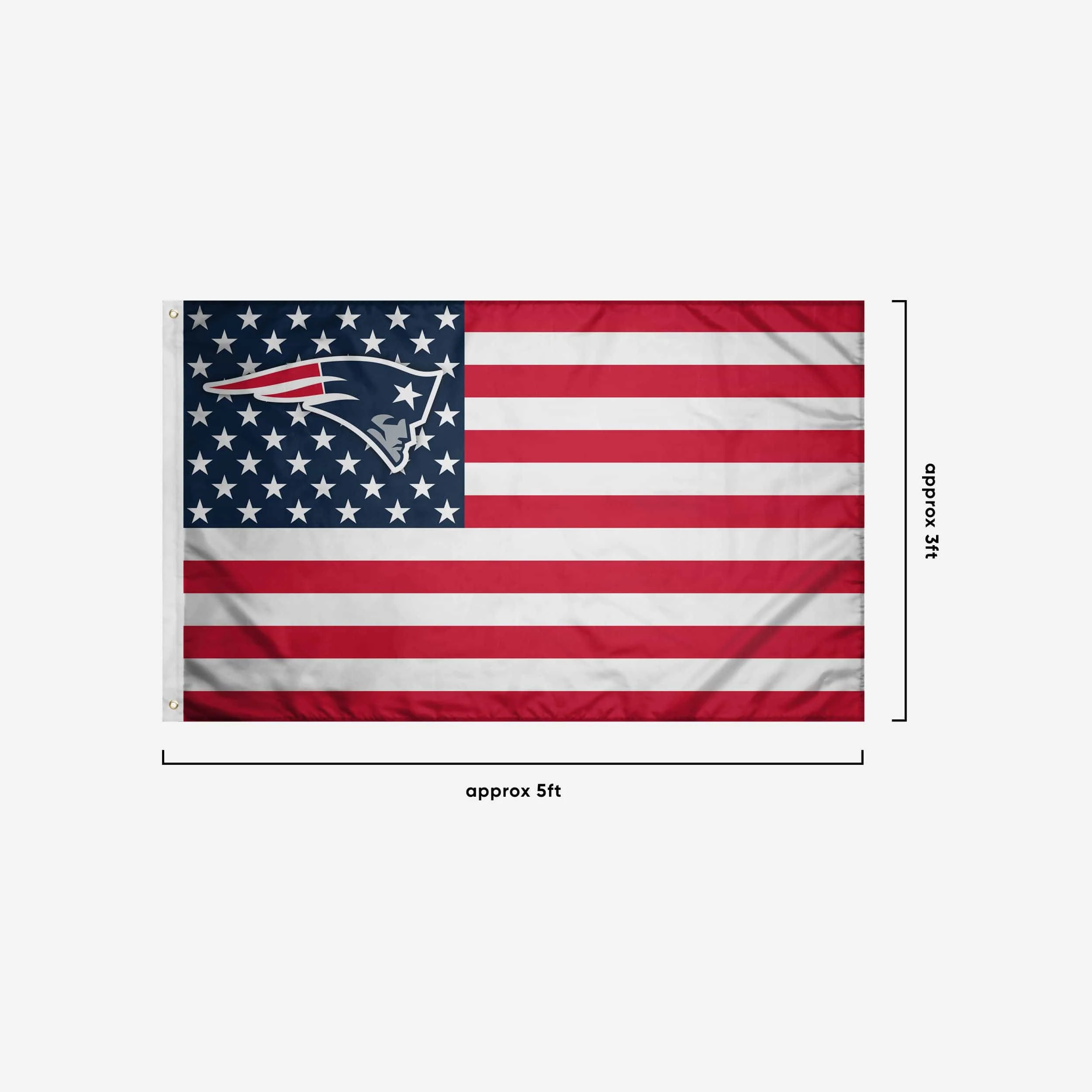 New England Patriots American Stars Horizontal Flag - Image 3