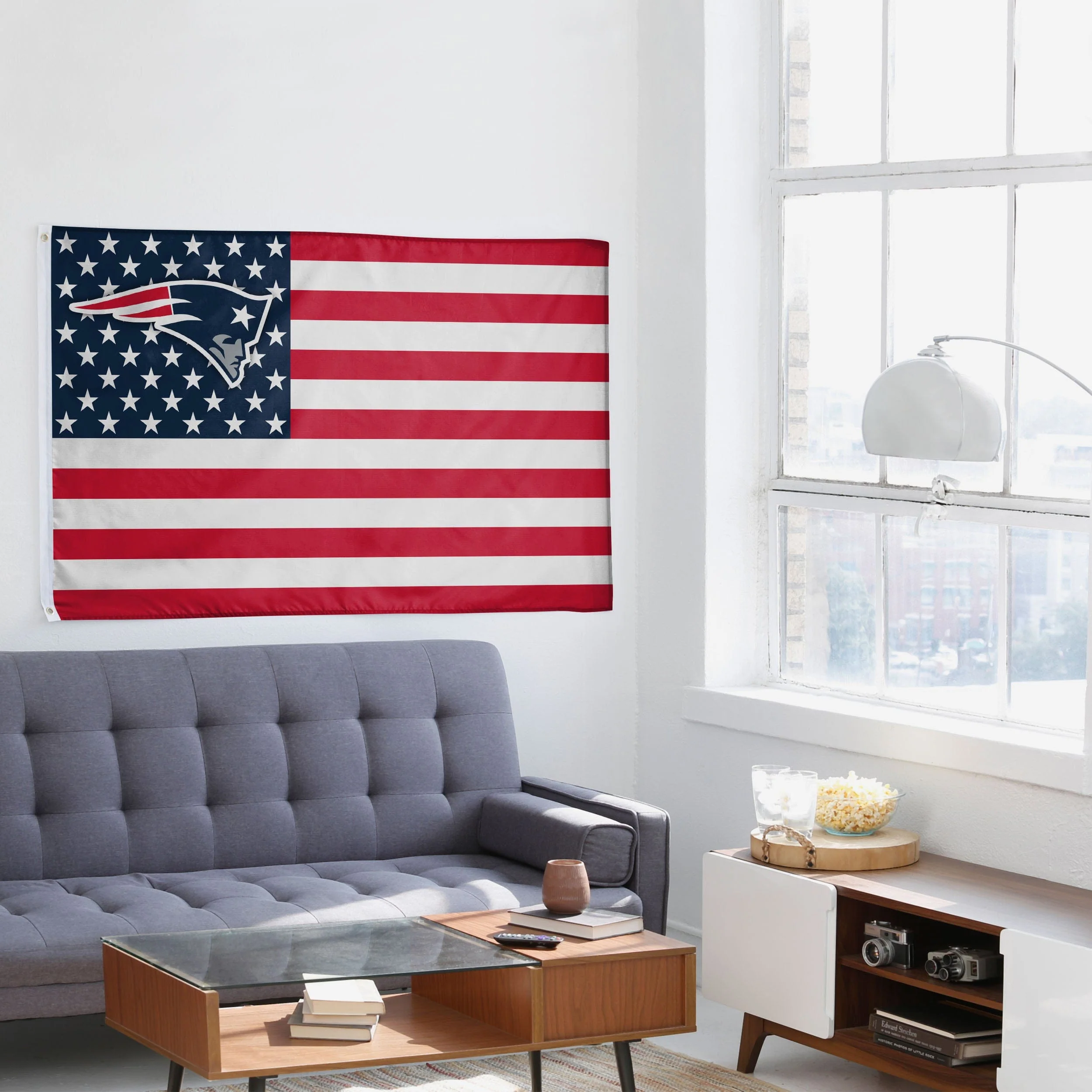New England Patriots American Stars Horizontal Flag - Image 4