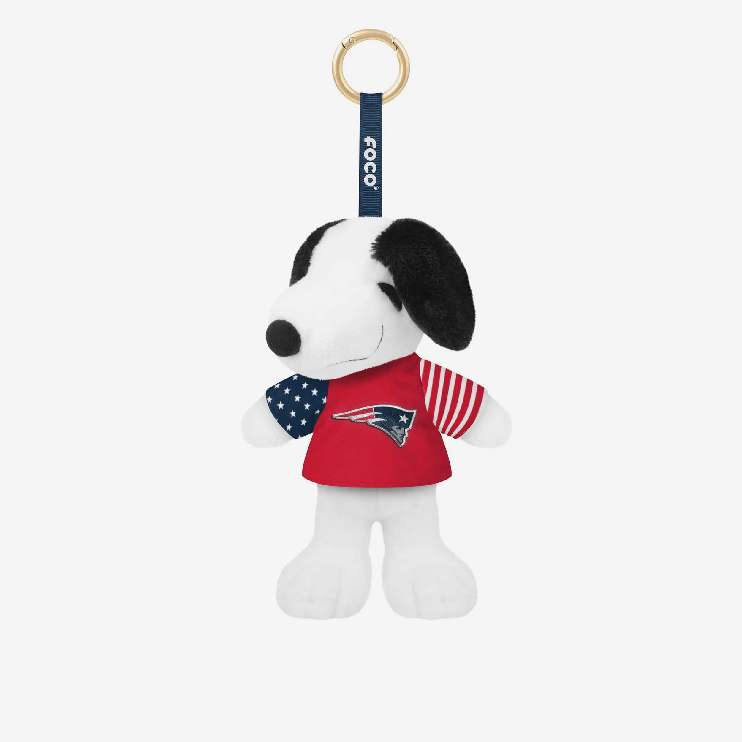 New England Patriots Americana Plush Snoopy Peanuts Bag Charm Keychain