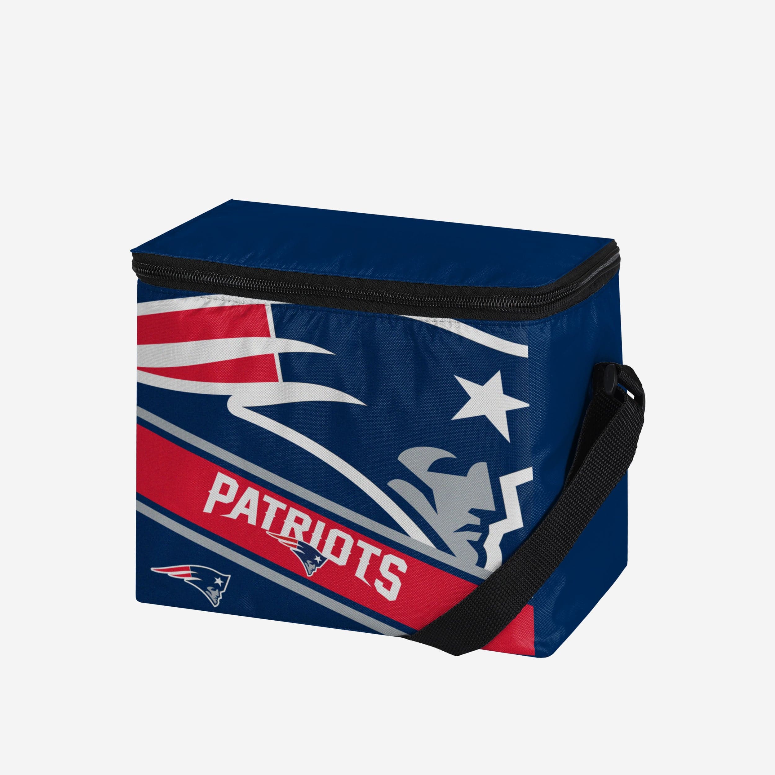 New England Patriots Big Logo Stripe 6 Pack Cooler - Image 2