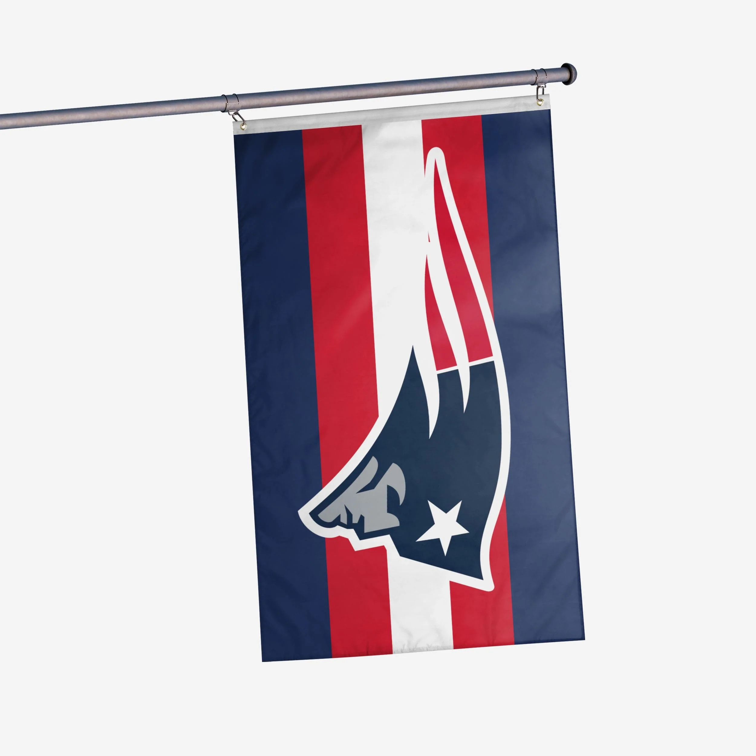 New England Patriots Big Logo Team Stripe Horizontal Flag