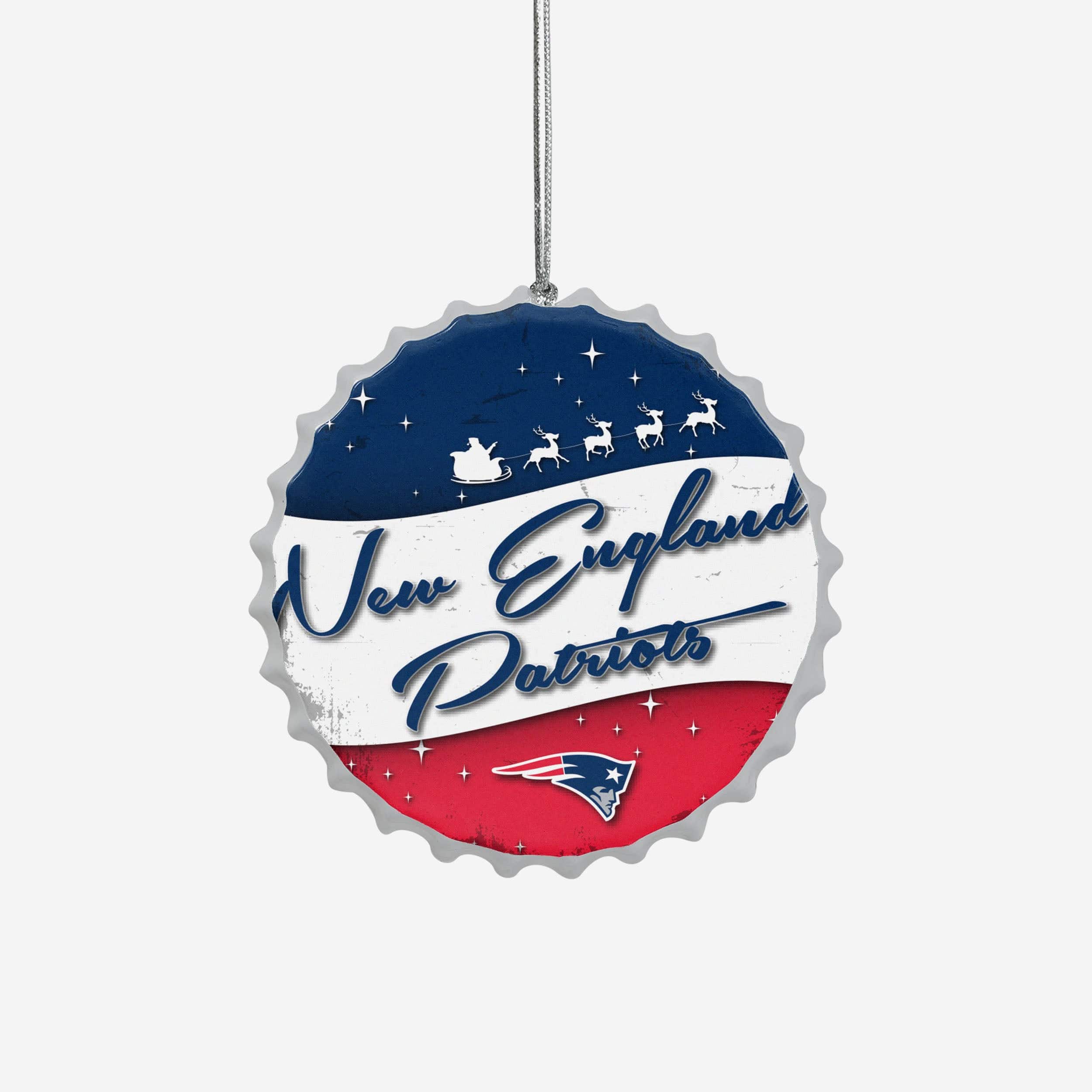 New England Patriots Bottlecap Sign Ornament