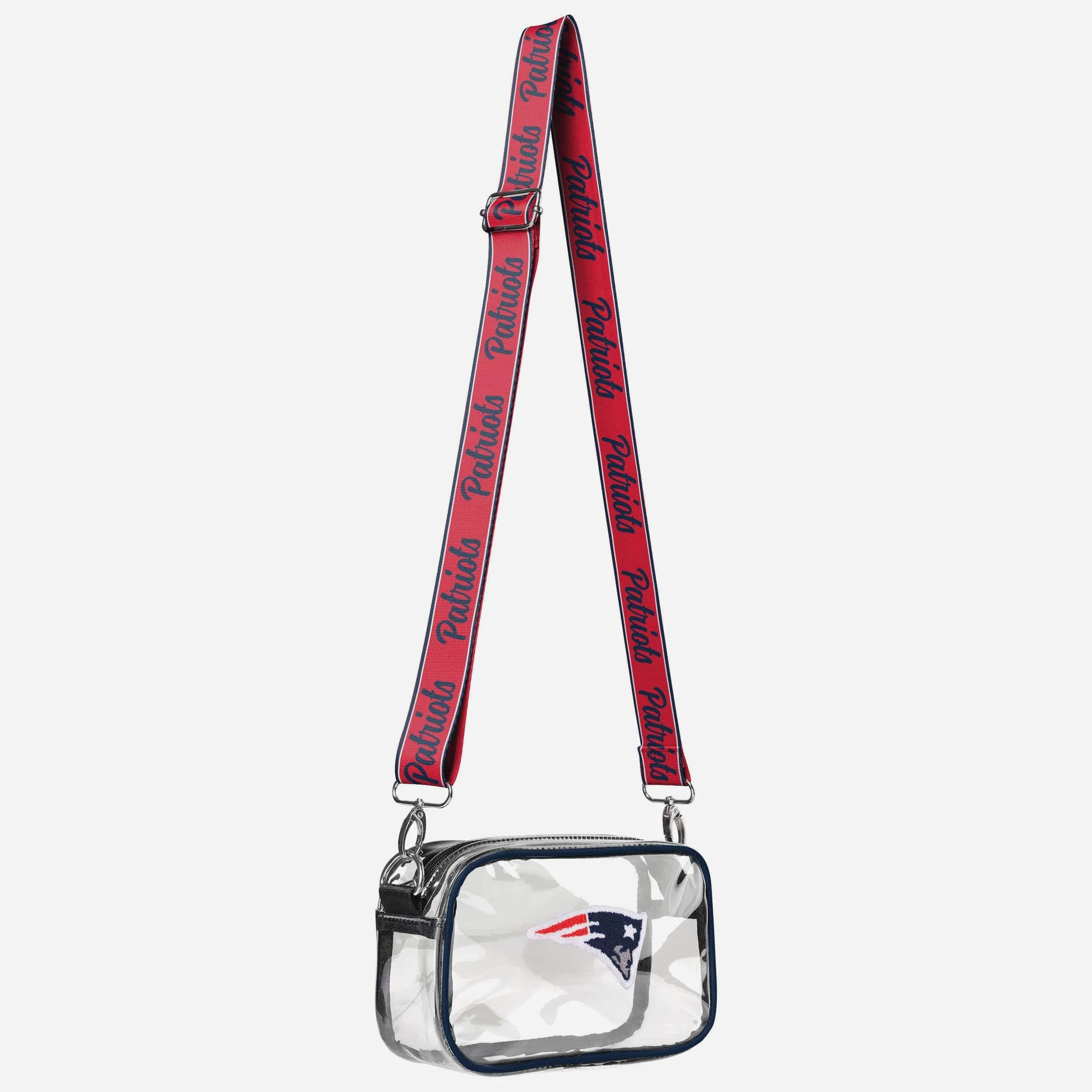 New England Patriots Chenille Logo Clear Crossbody Bag - Image 2