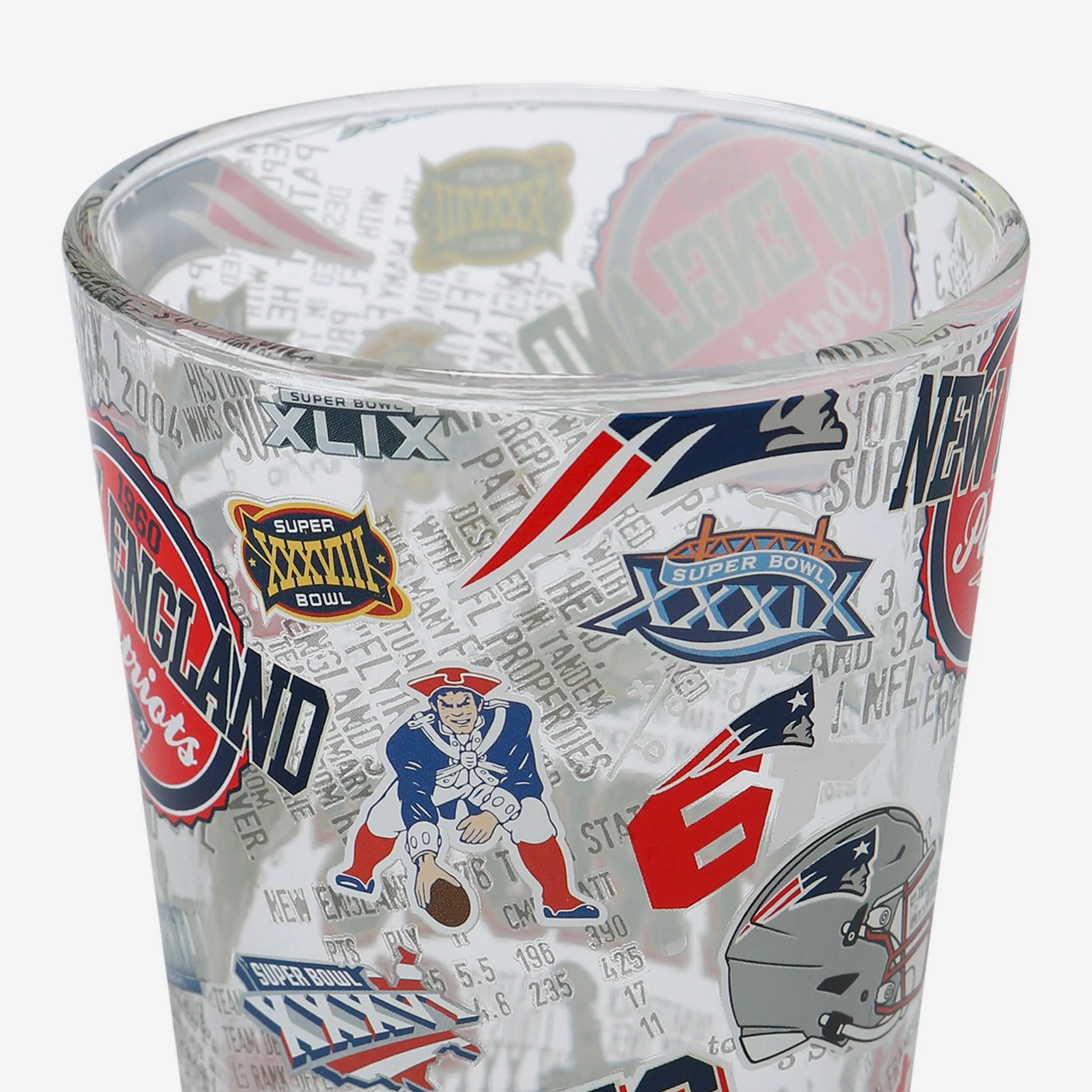 New England Patriots Historic Print Pint Glass - Image 4