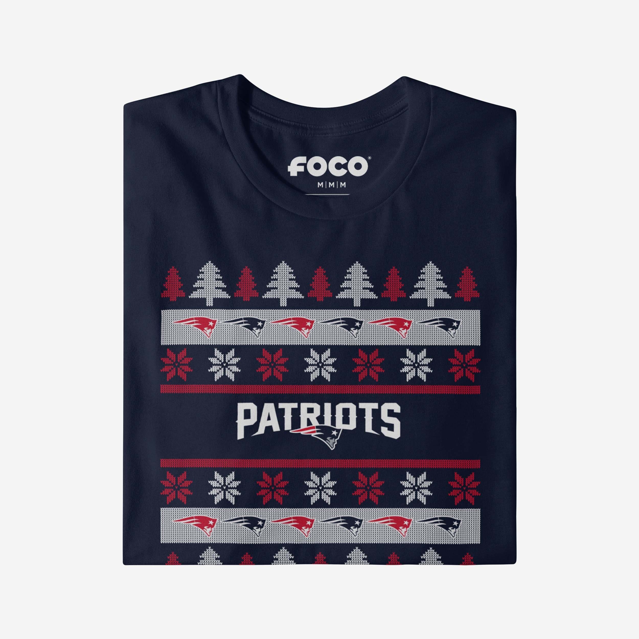 New England Patriots Holiday Sweater T-Shirt - Image 4
