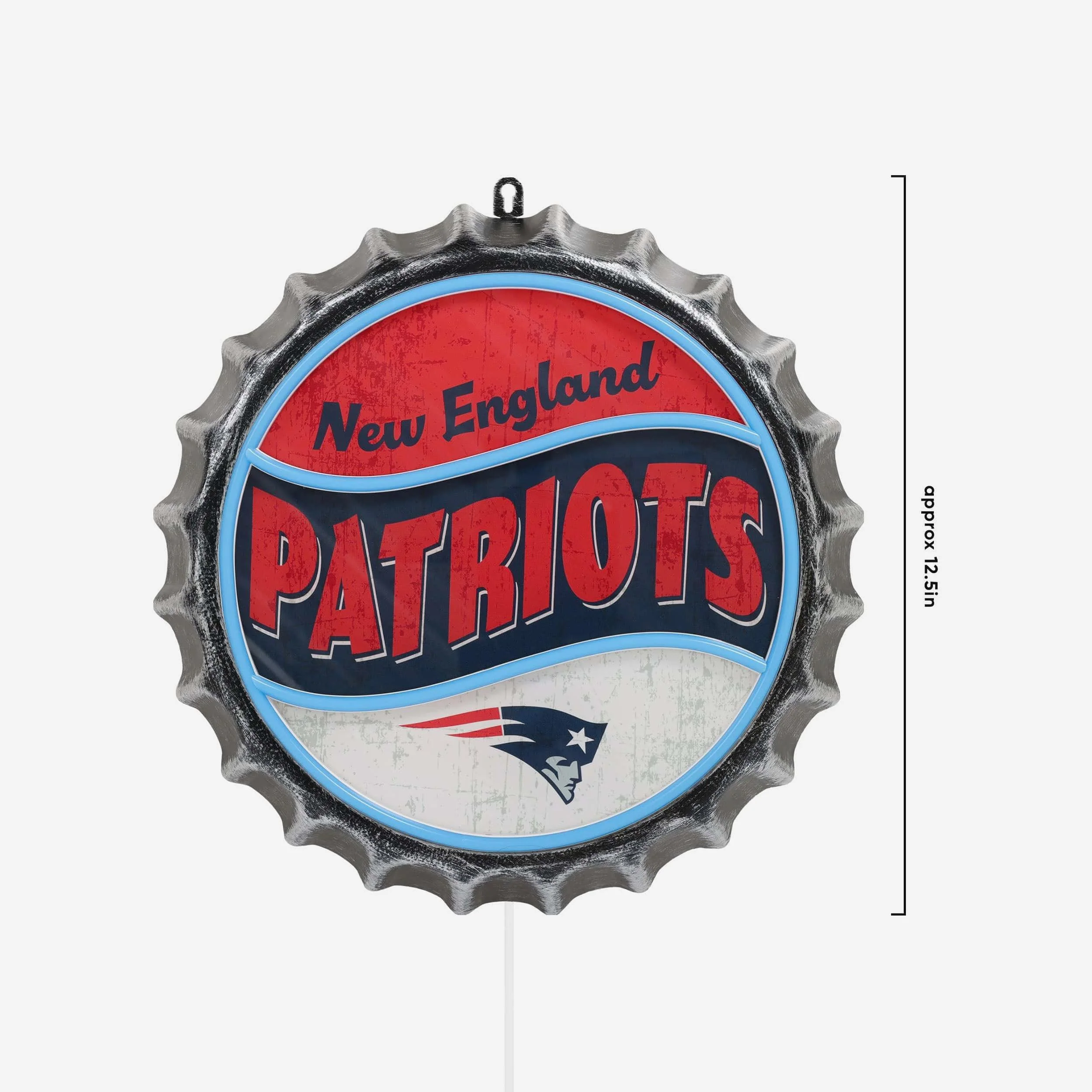 New England Patriots LED Neon Backlit Bottle Cap Wall Sign - Image 5