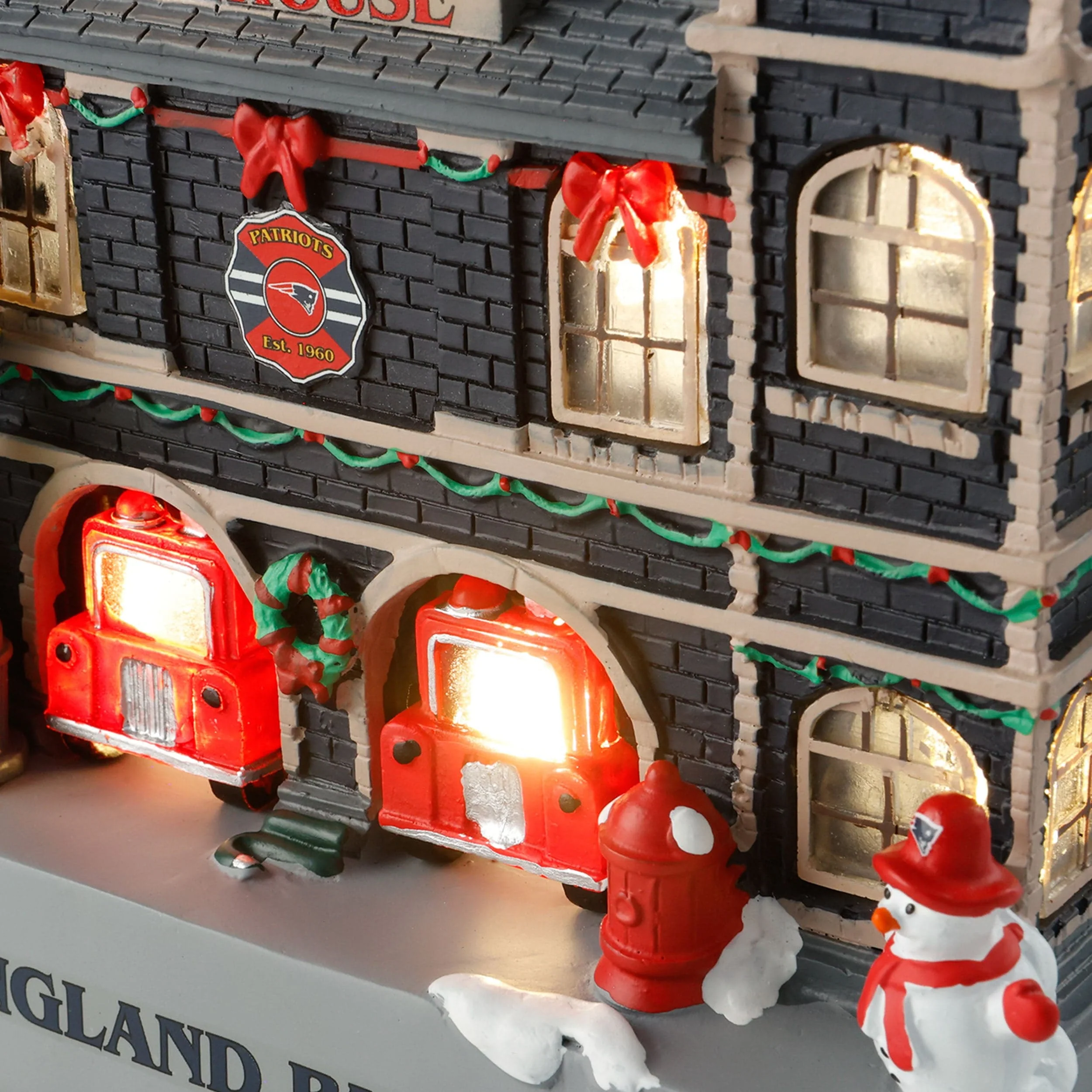 New England Patriots Light Up Resin Team Firehouse - Image 3