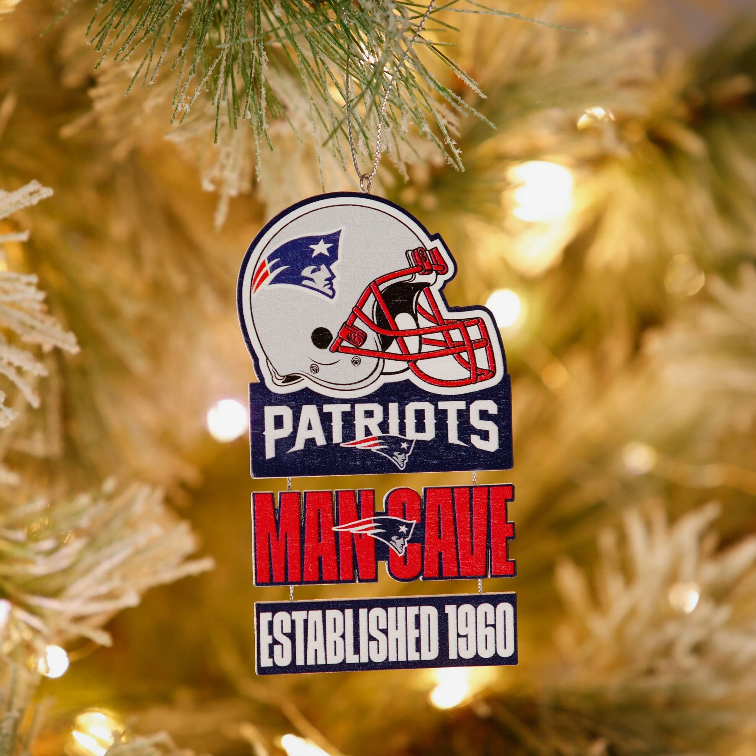 New England Patriots Mancave Sign Ornament - Image 3