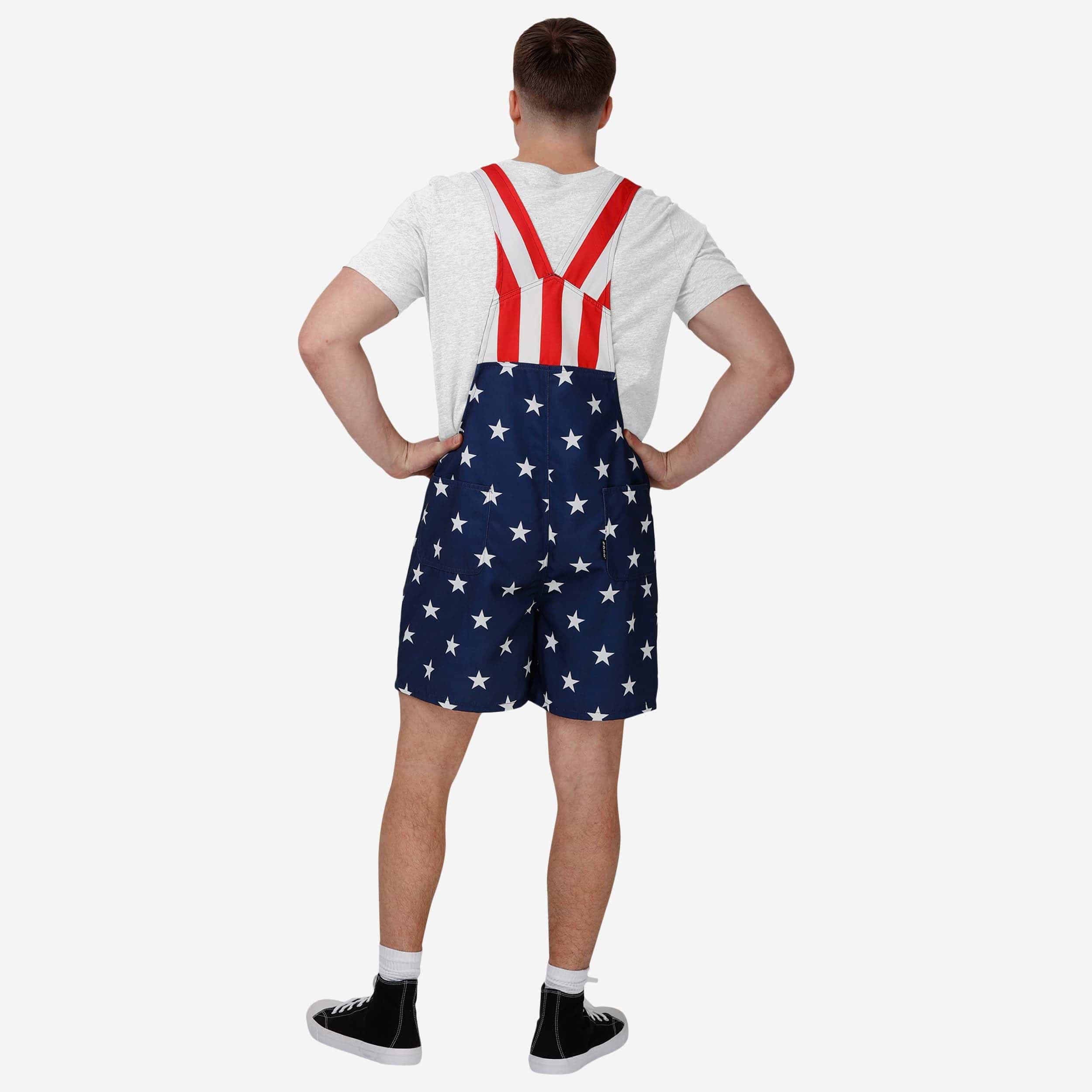 New England Patriots Mens Thematic Bib Shortalls - Image 2