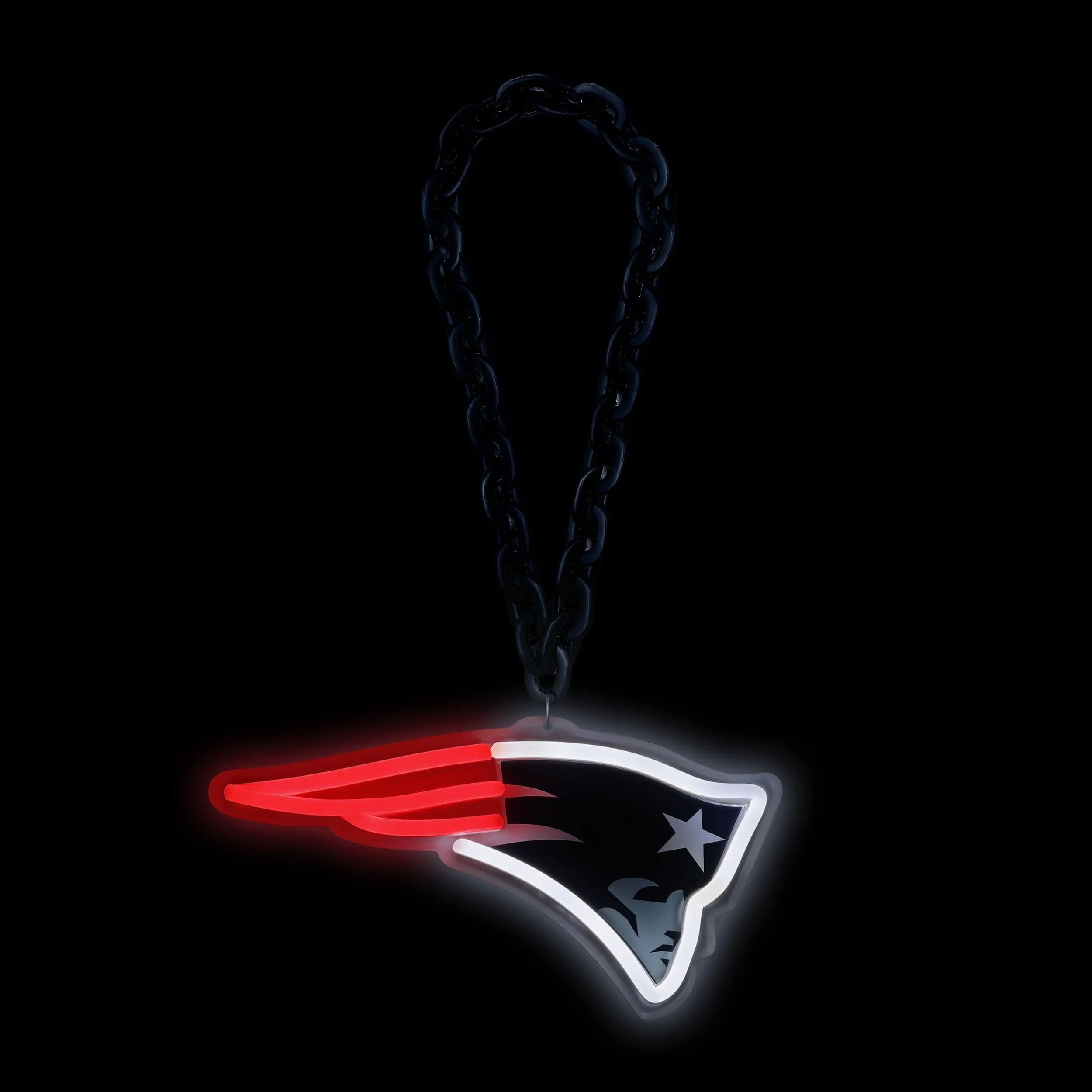 New England Patriots Neon Light Up Big Logo Chain - Image 2
