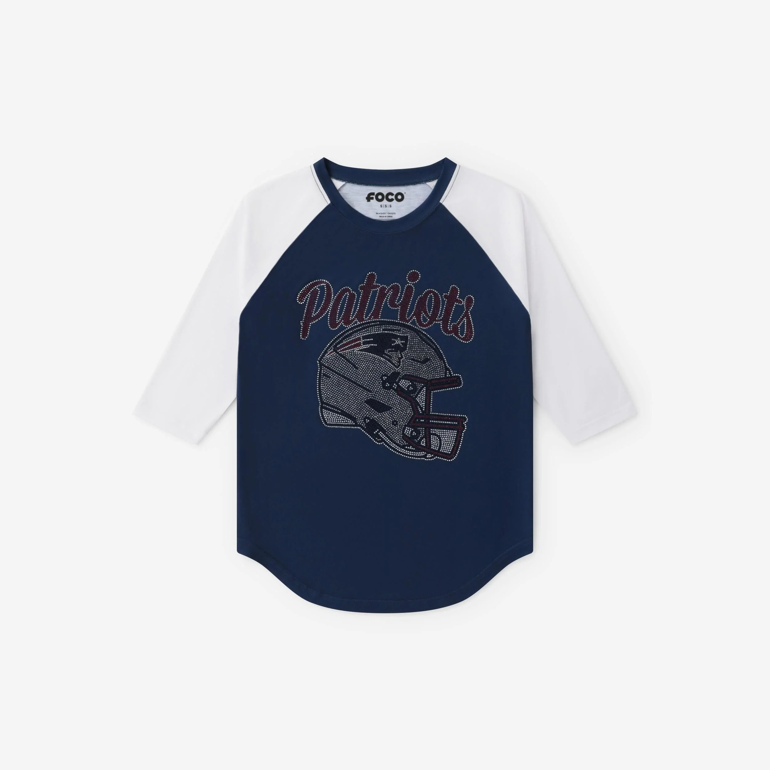 New England Patriots Rhinestone Raglan T-Shirt - Image 4