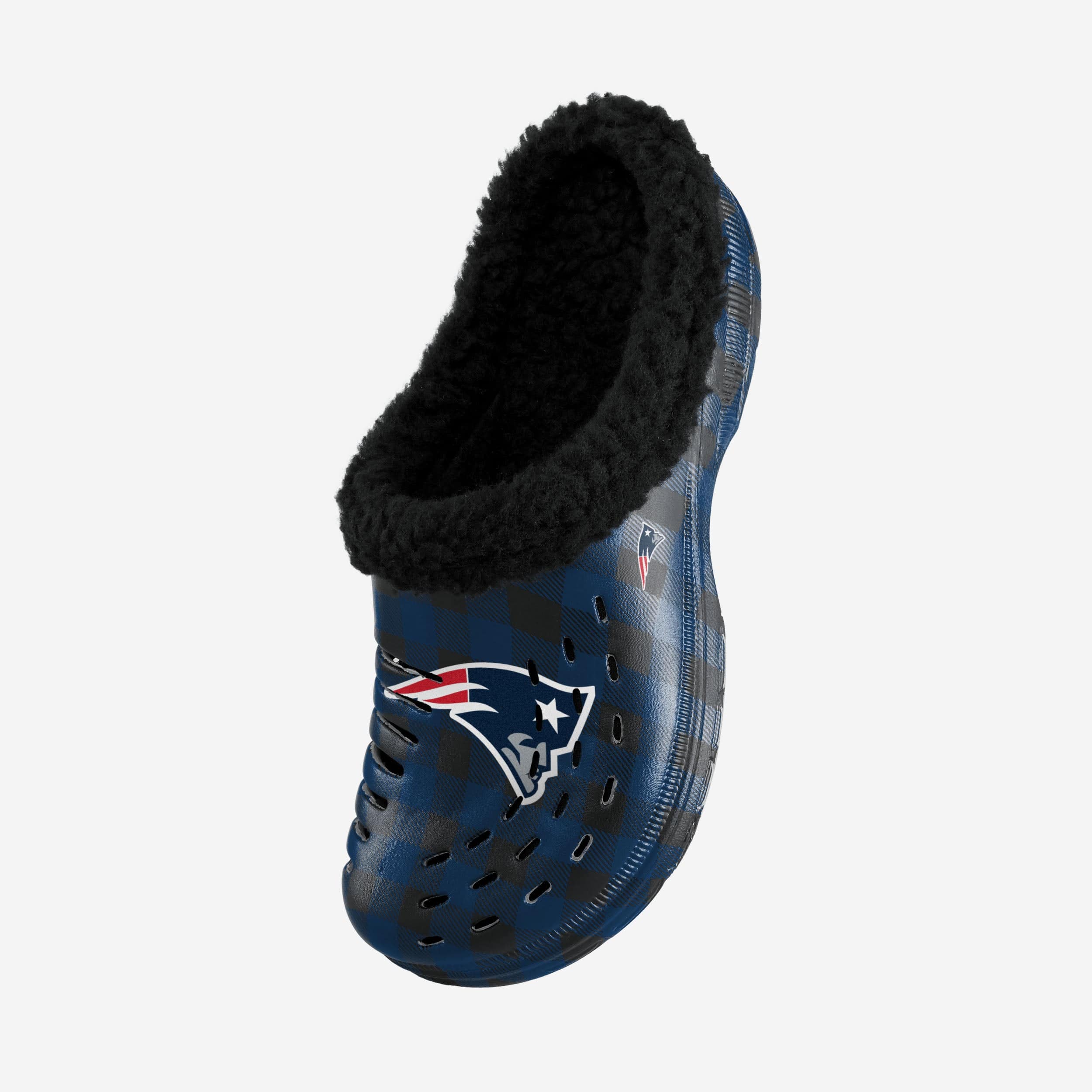 New England Patriots Sherpa Lined Buffalo Check Clog - Image 2