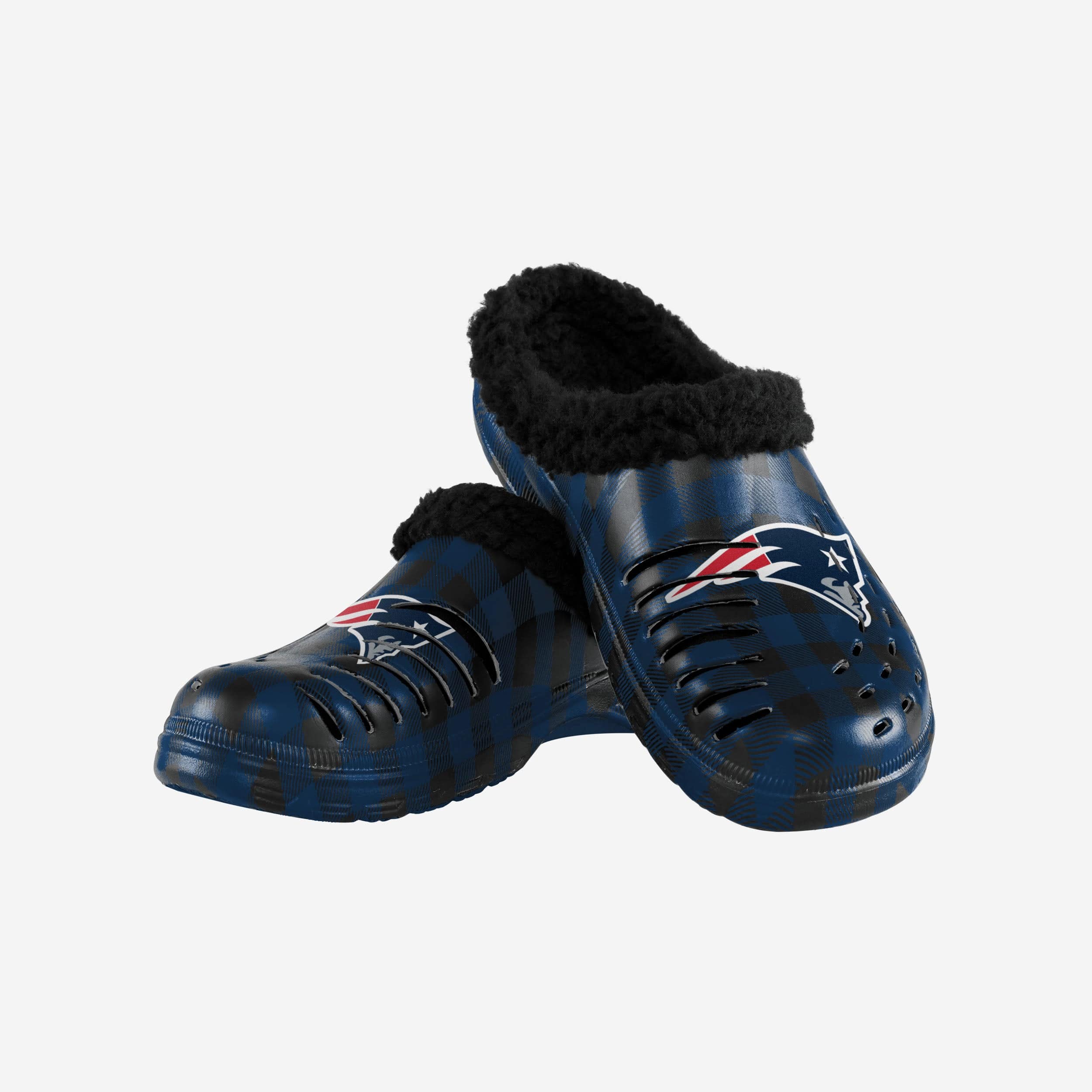 New England Patriots Sherpa Lined Buffalo Check Clog - Image 3