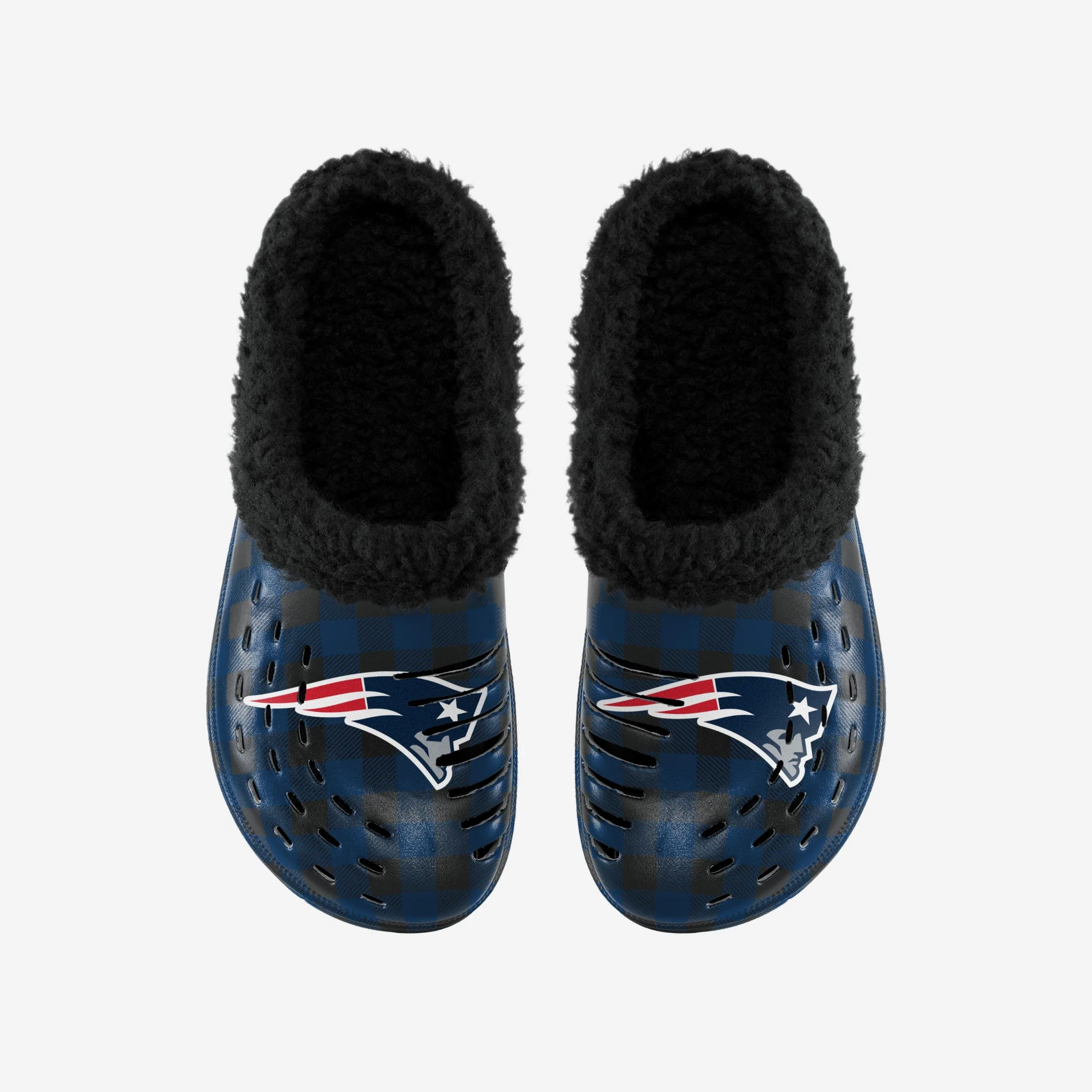 New England Patriots Sherpa Lined Buffalo Check Clog - Image 4
