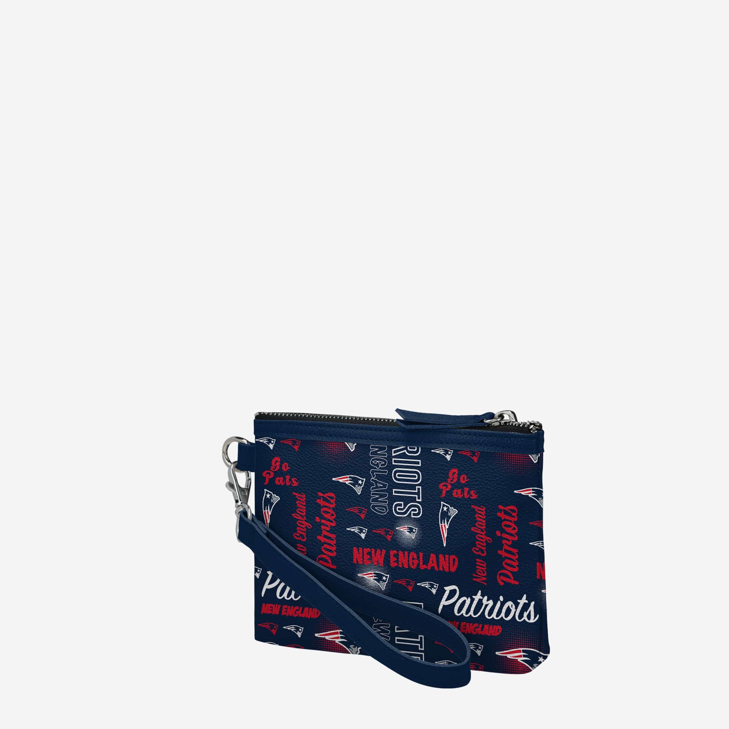 New England Patriots Spirited Style Printed Collection Repeat Logo Wristlet - Image 2