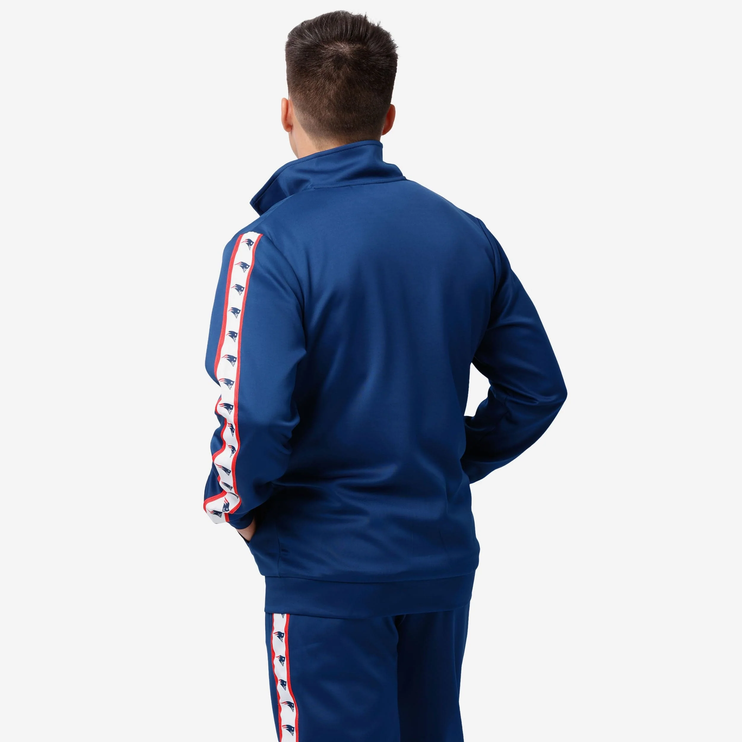 New England Patriots Stripe Logo Track Jacket - Image 2
