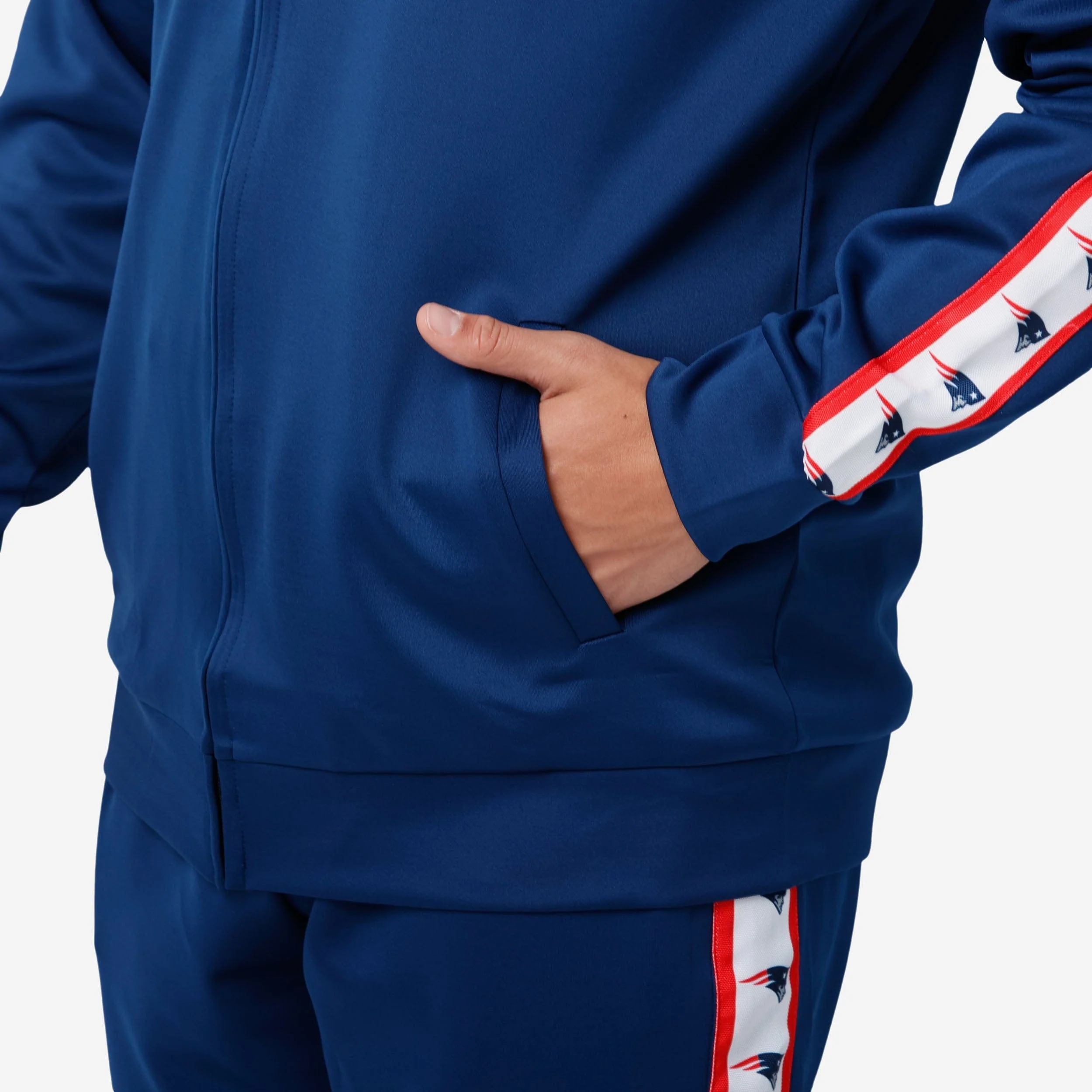 New England Patriots Stripe Logo Track Jacket - Image 4
