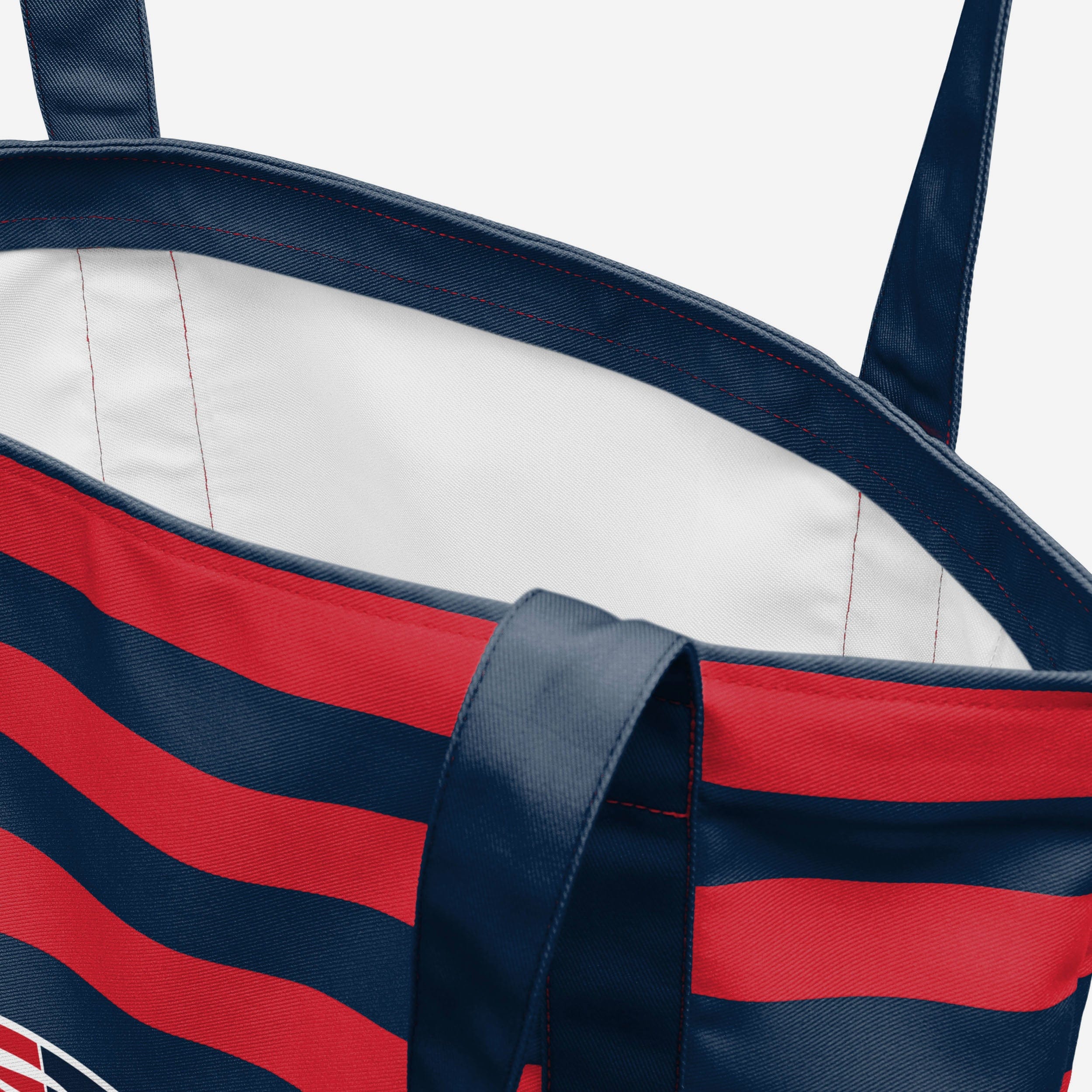 New England Patriots Team Stripe Canvas Tote Bag - Image 4
