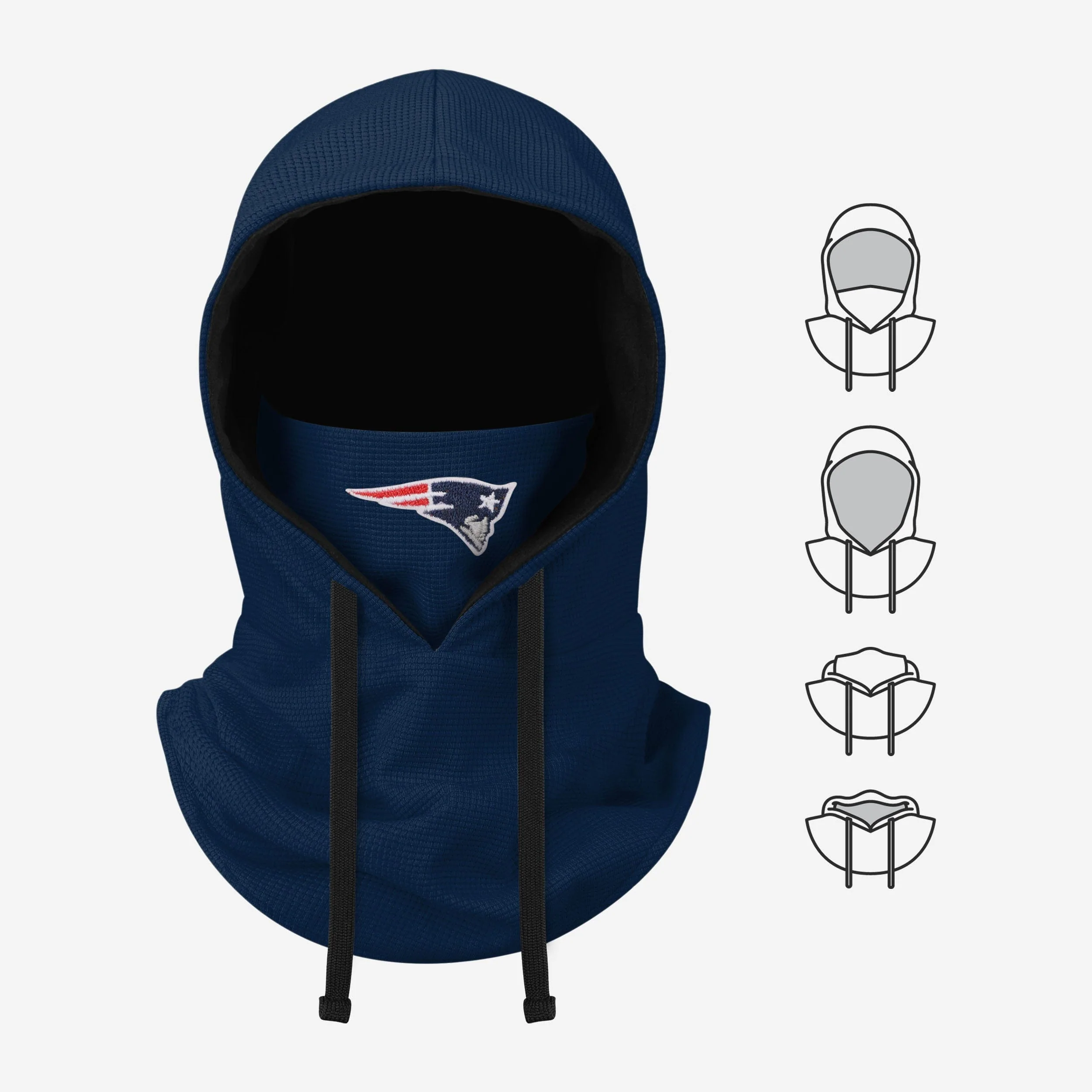 New England Patriots Waffle Drawstring Hooded Gaiter - Image 5