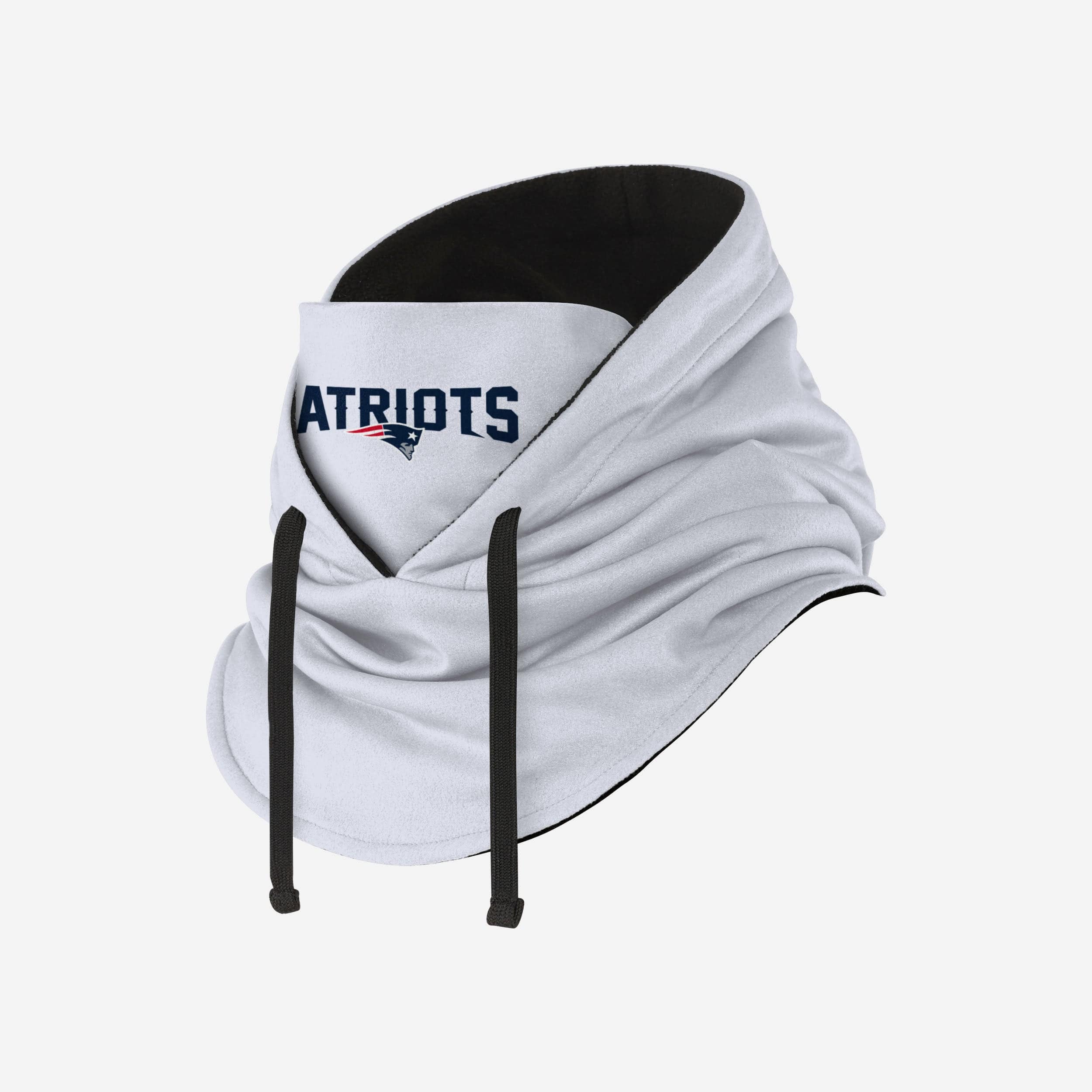 New England Patriots White Drawstring Hooded Gaiter - Image 2