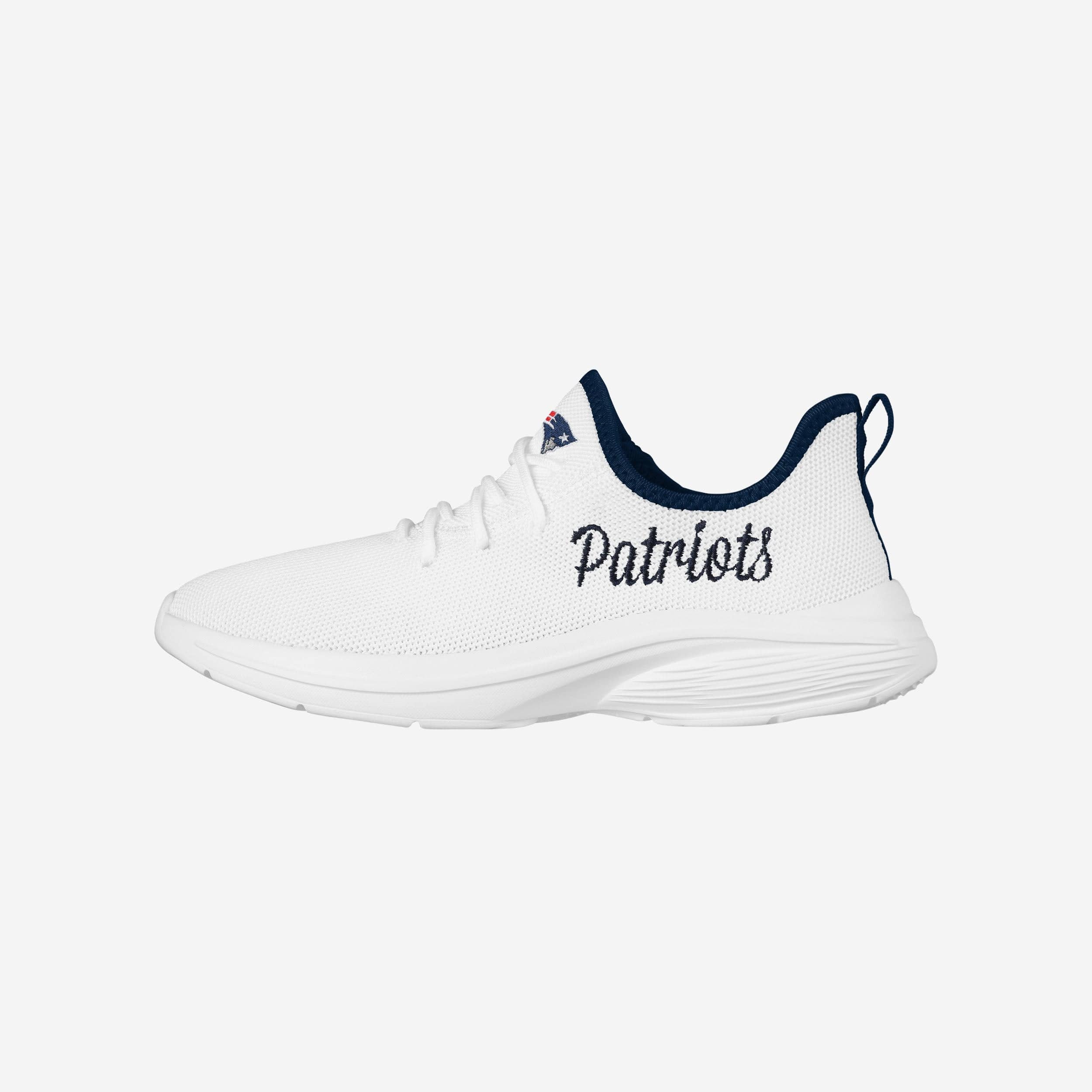New England Patriots Womens Midsole White Sneakers