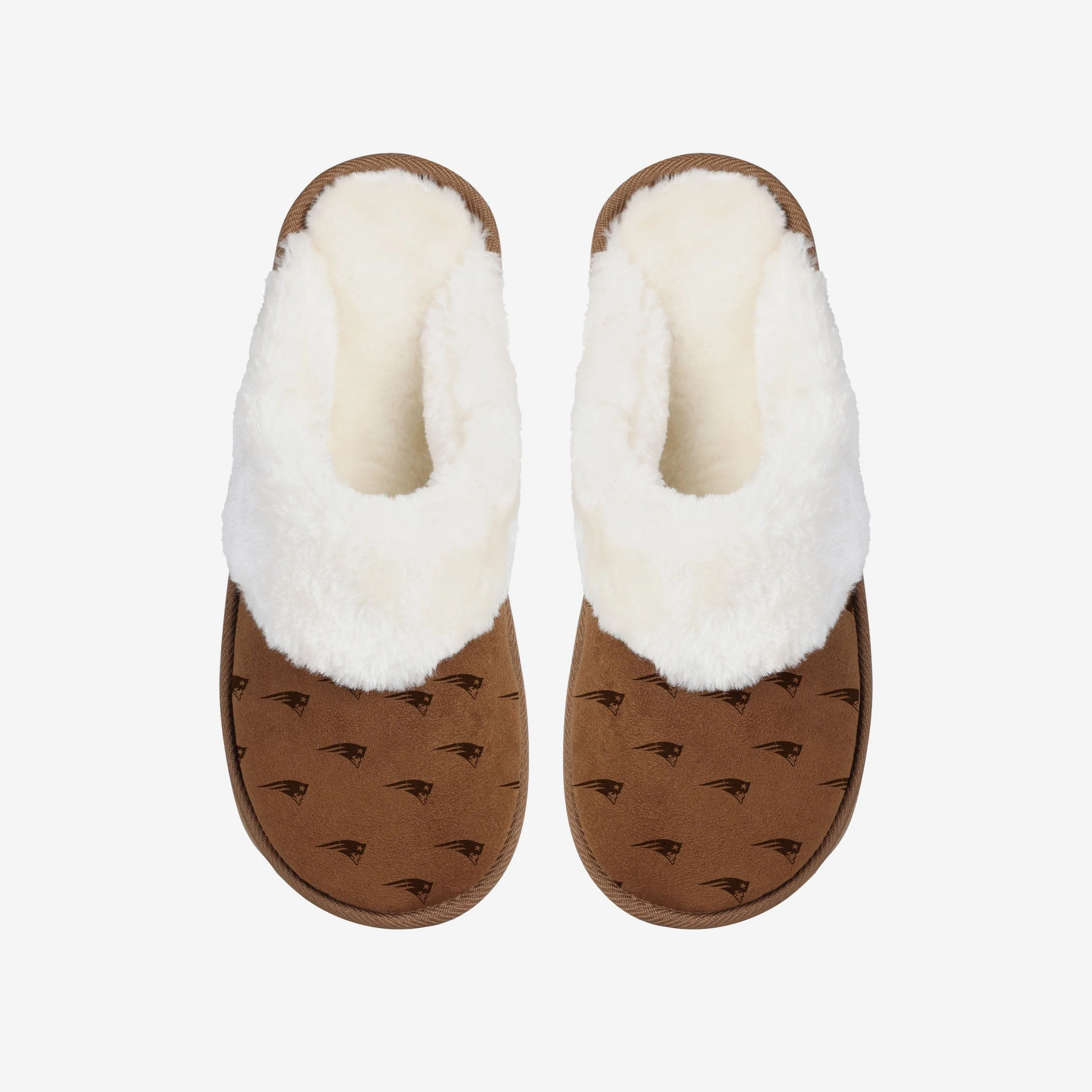 New England Patriots Womens Repeat Logo Moccasin Slipper - Image 2