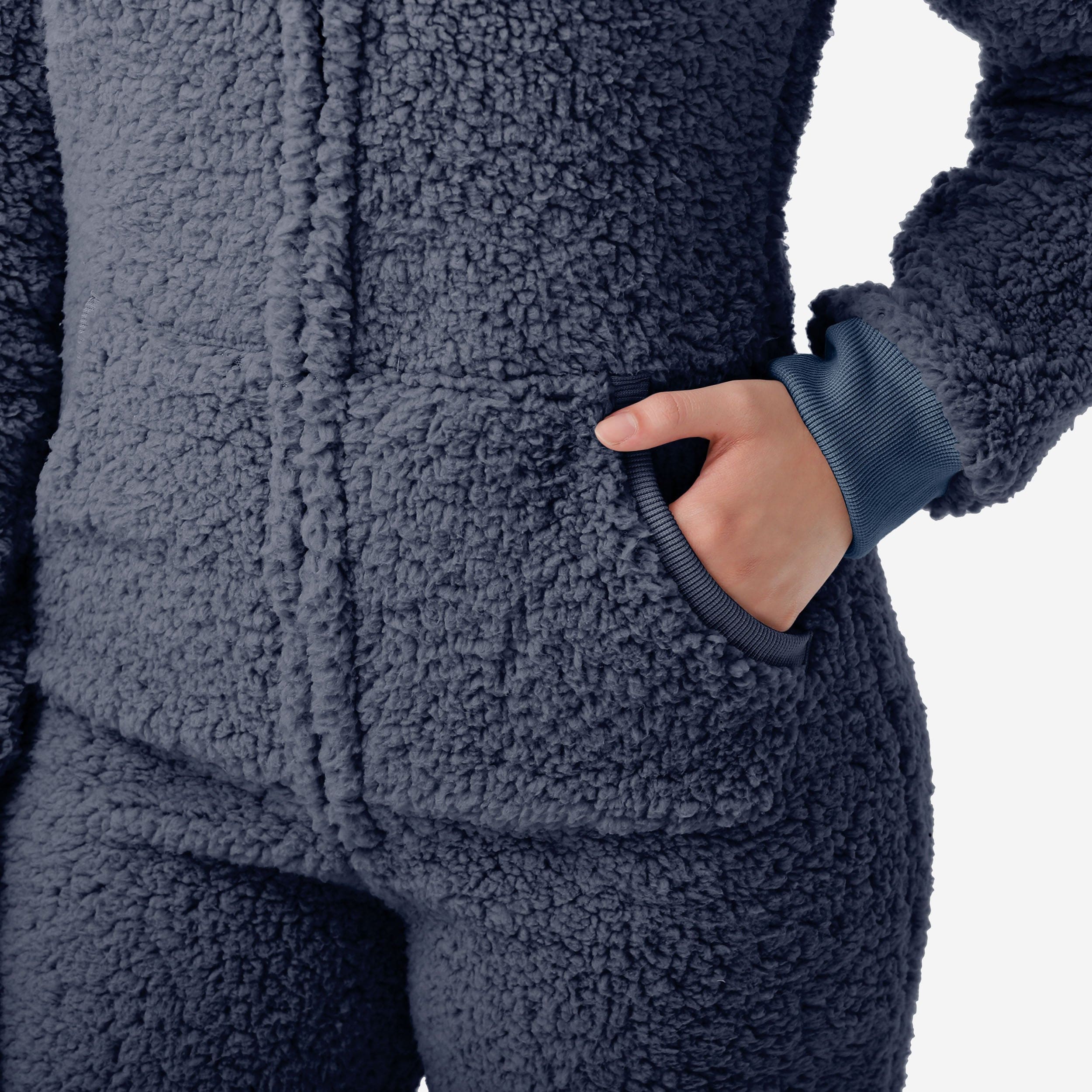 New England Patriots Womens Sherpa One Piece Pajamas - Image 4