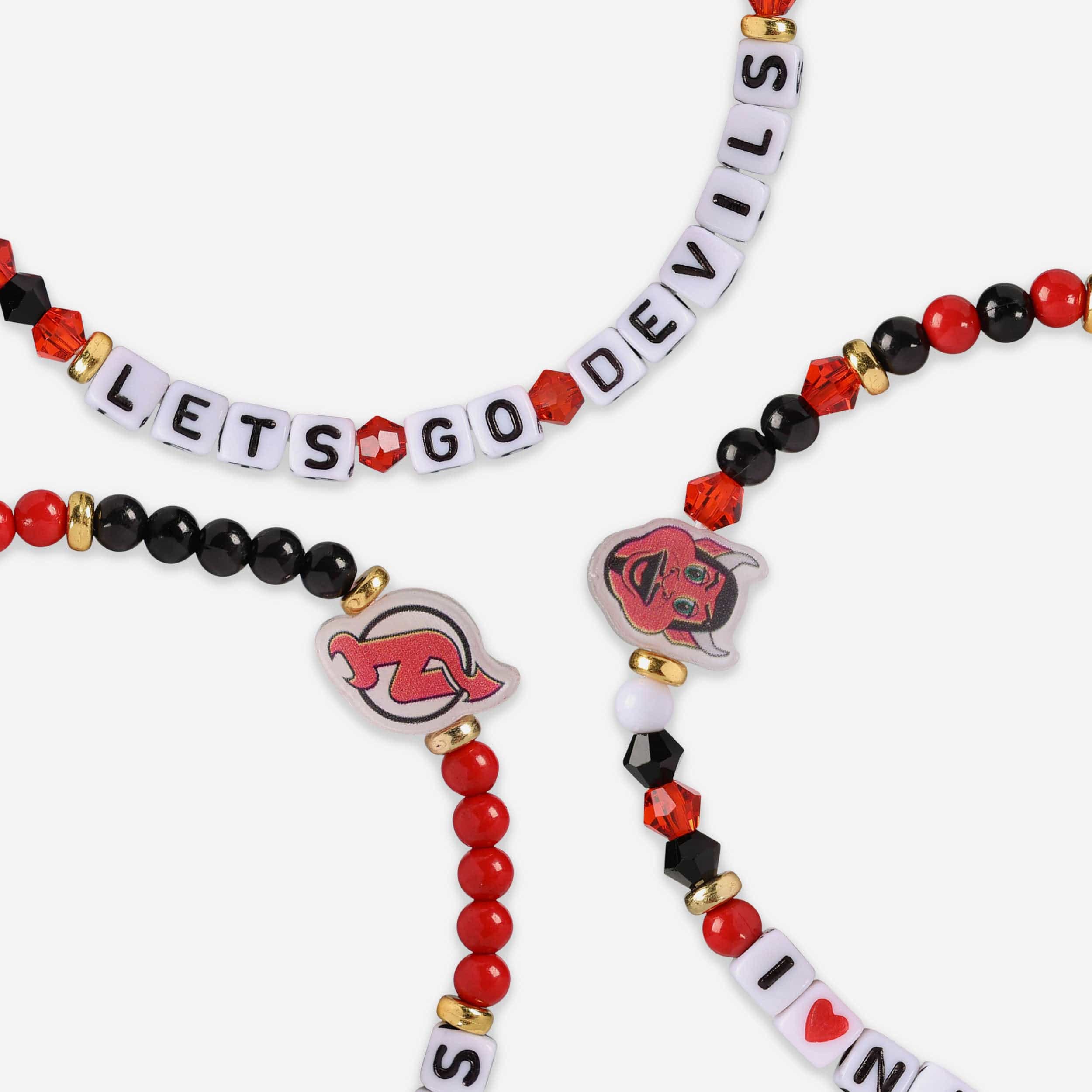 New Jersey Devils 3 Pack Friendship Bracelet - Image 2