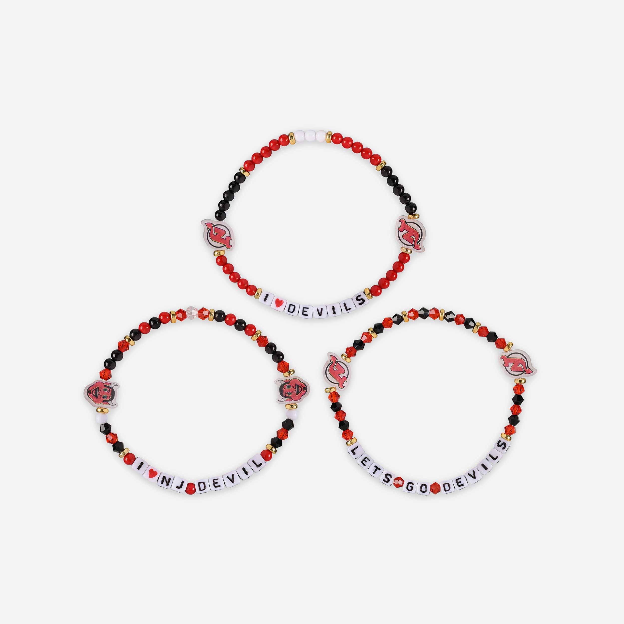 New Jersey Devils 3 Pack Friendship Bracelet - Image 3