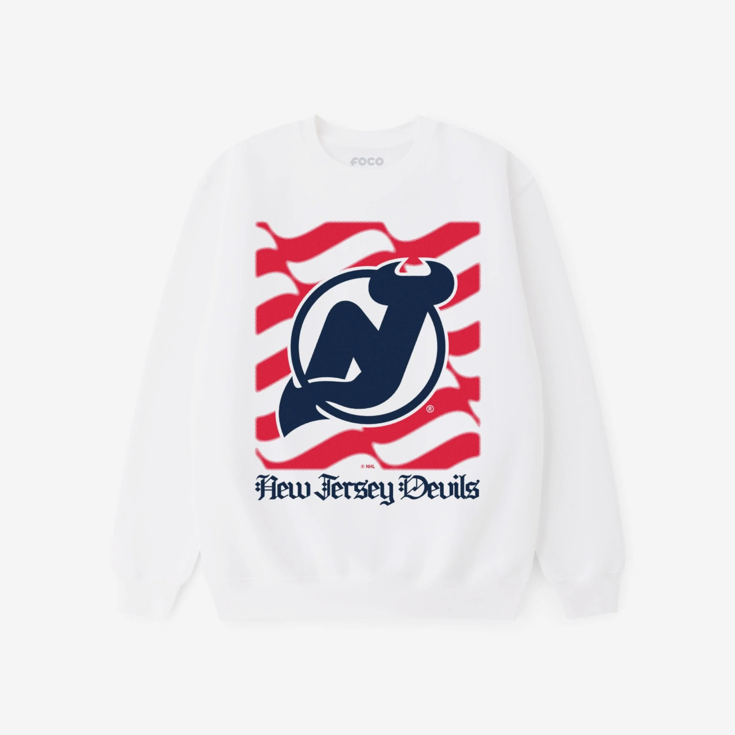 New Jersey Devils American Heritage Wordmark Crew Neck Sweatshirt