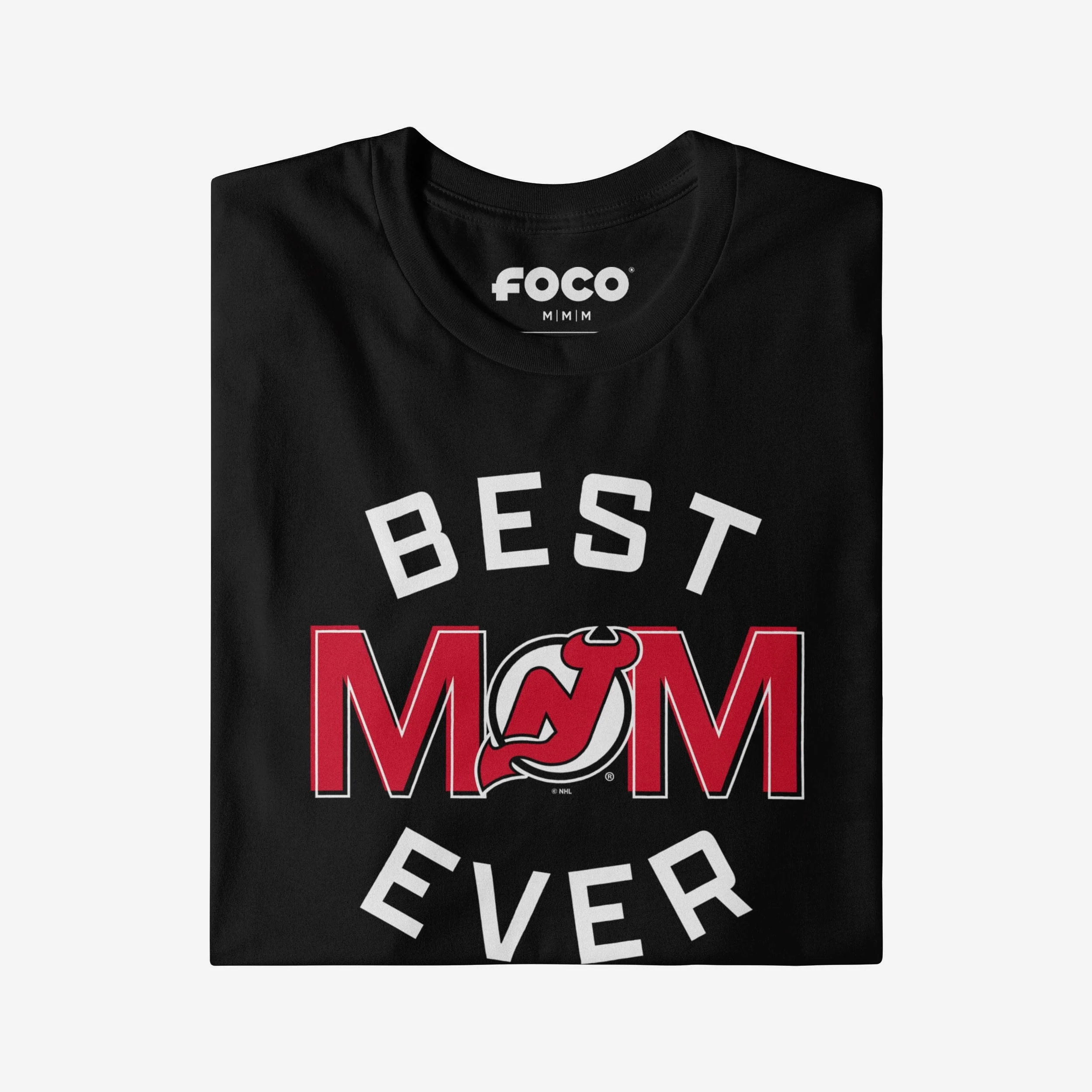New Jersey Devils Best Mom Ever Arched T-Shirt - Image 3