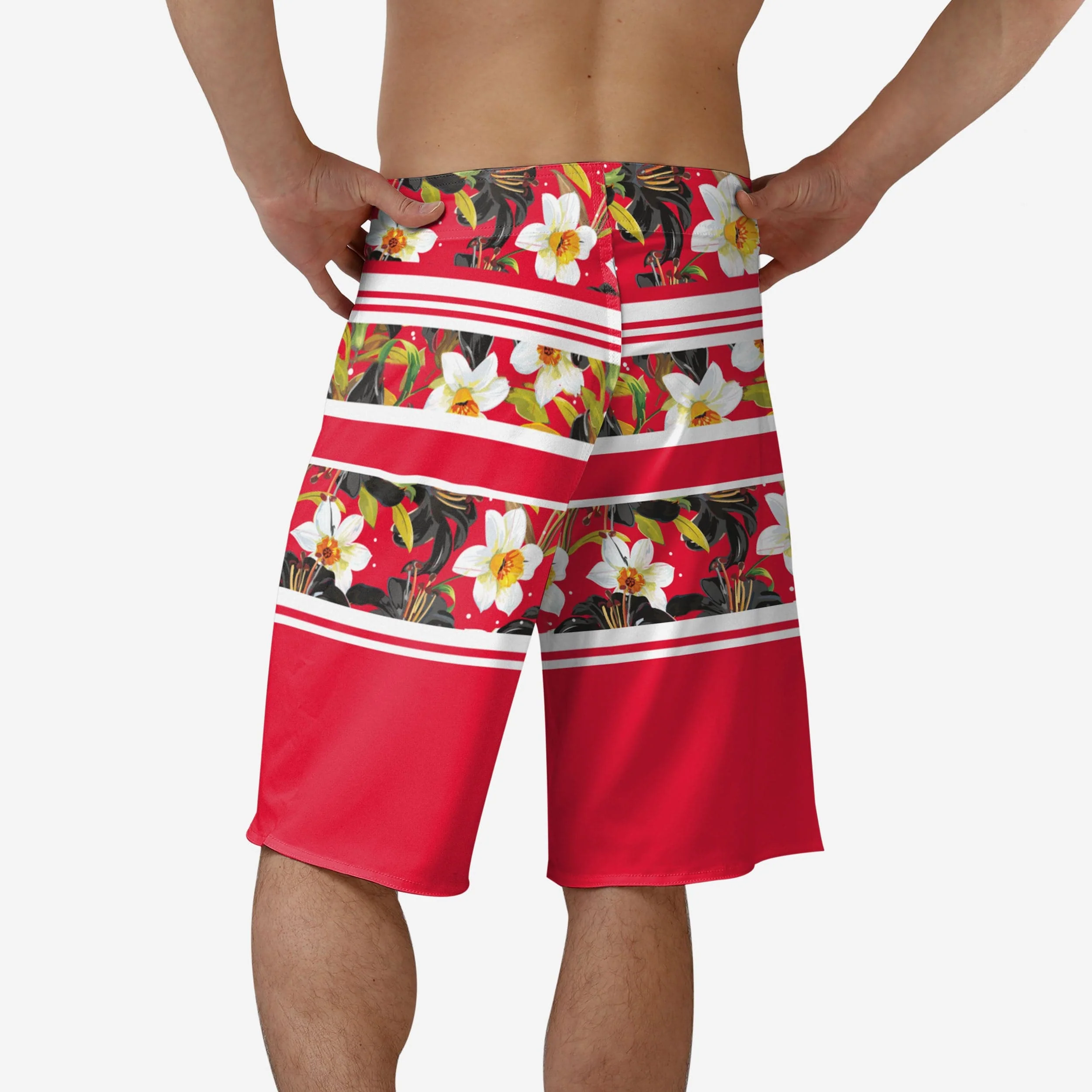 New Jersey Devils Floral Stripe Boardshorts - Image 2