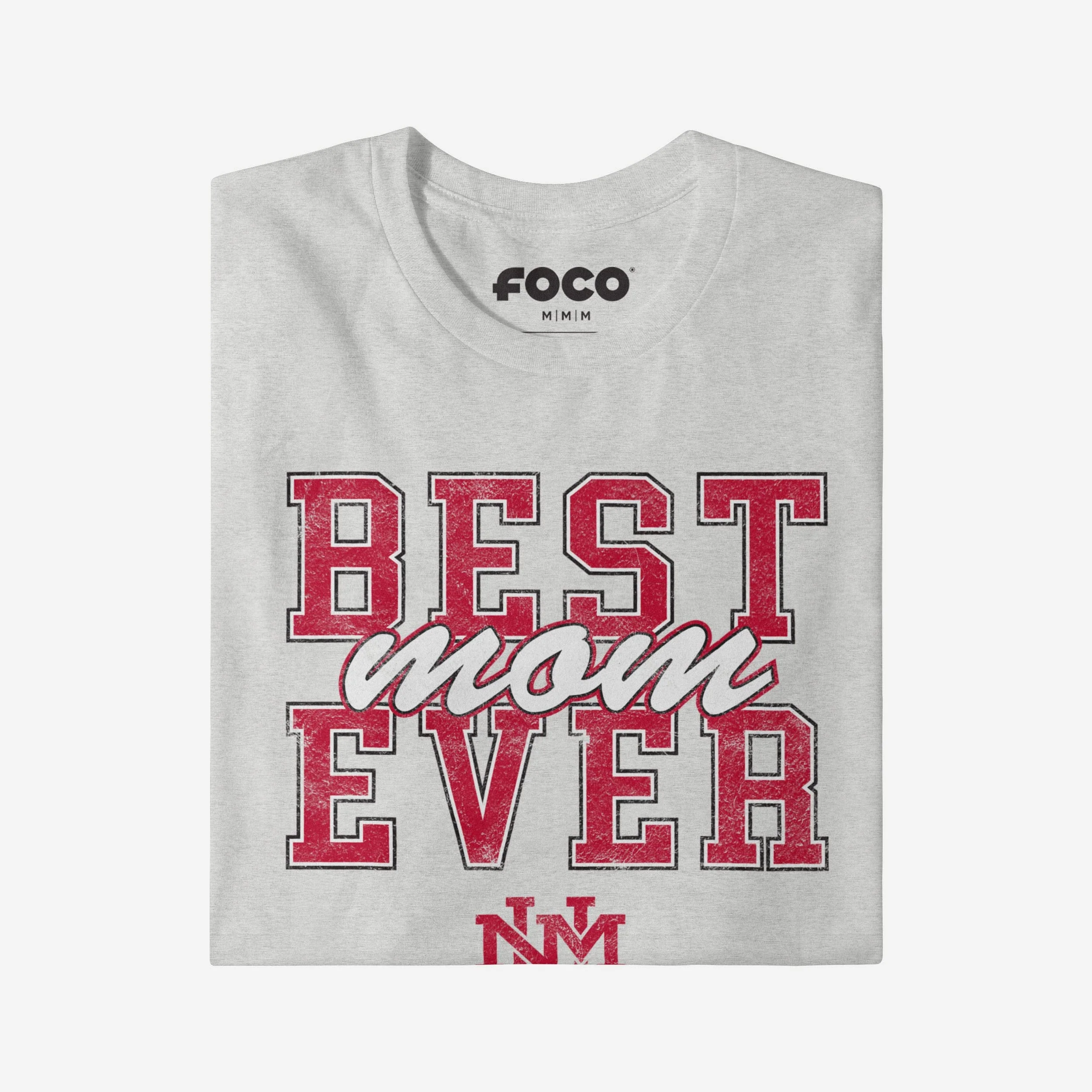 New Mexico Lobos Best Mom Ever Stacked T-Shirt - Image 3