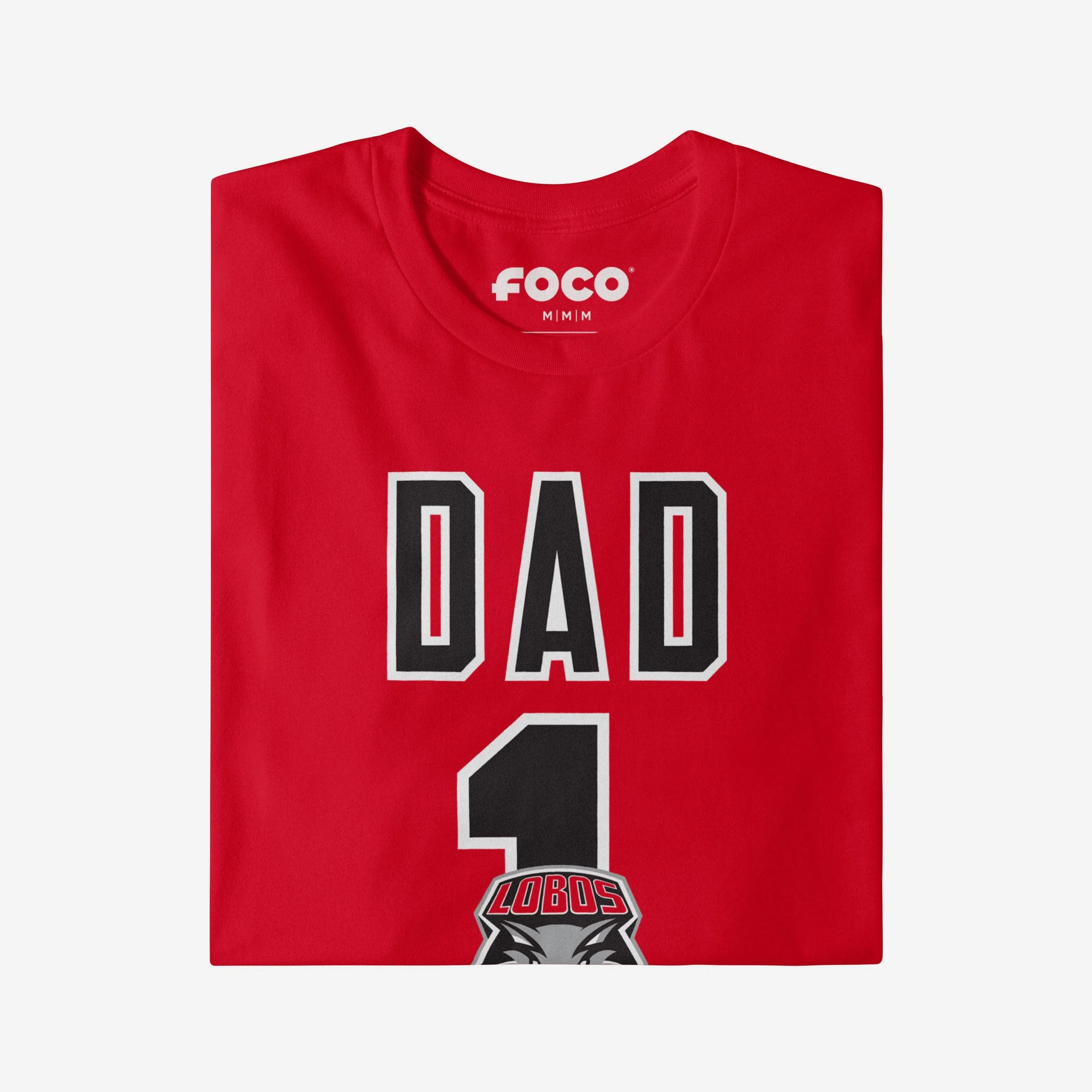 New Mexico Lobos Number 1 Dad T-Shirt - Image 3