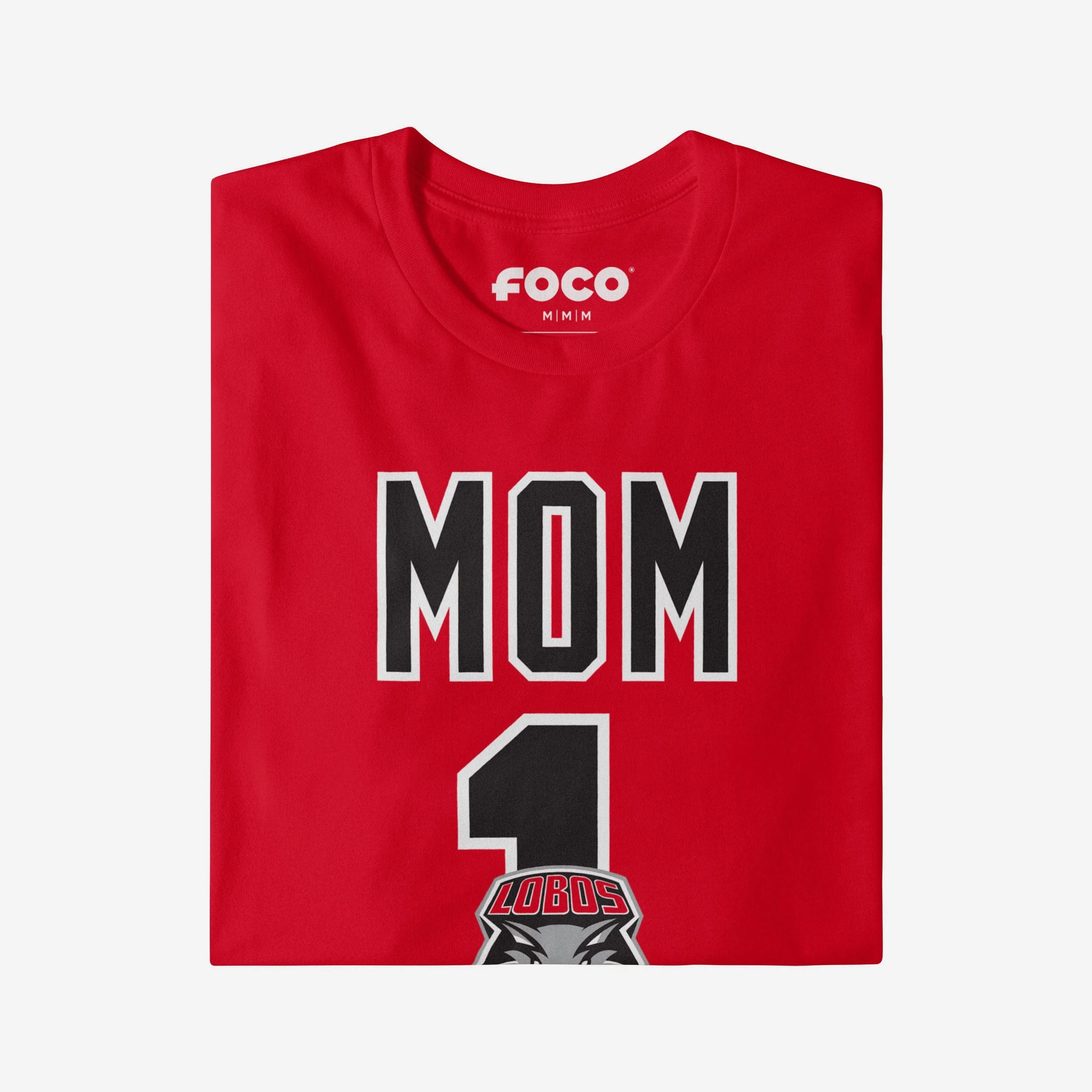 New Mexico Lobos Number 1 Mom T-Shirt - Image 3