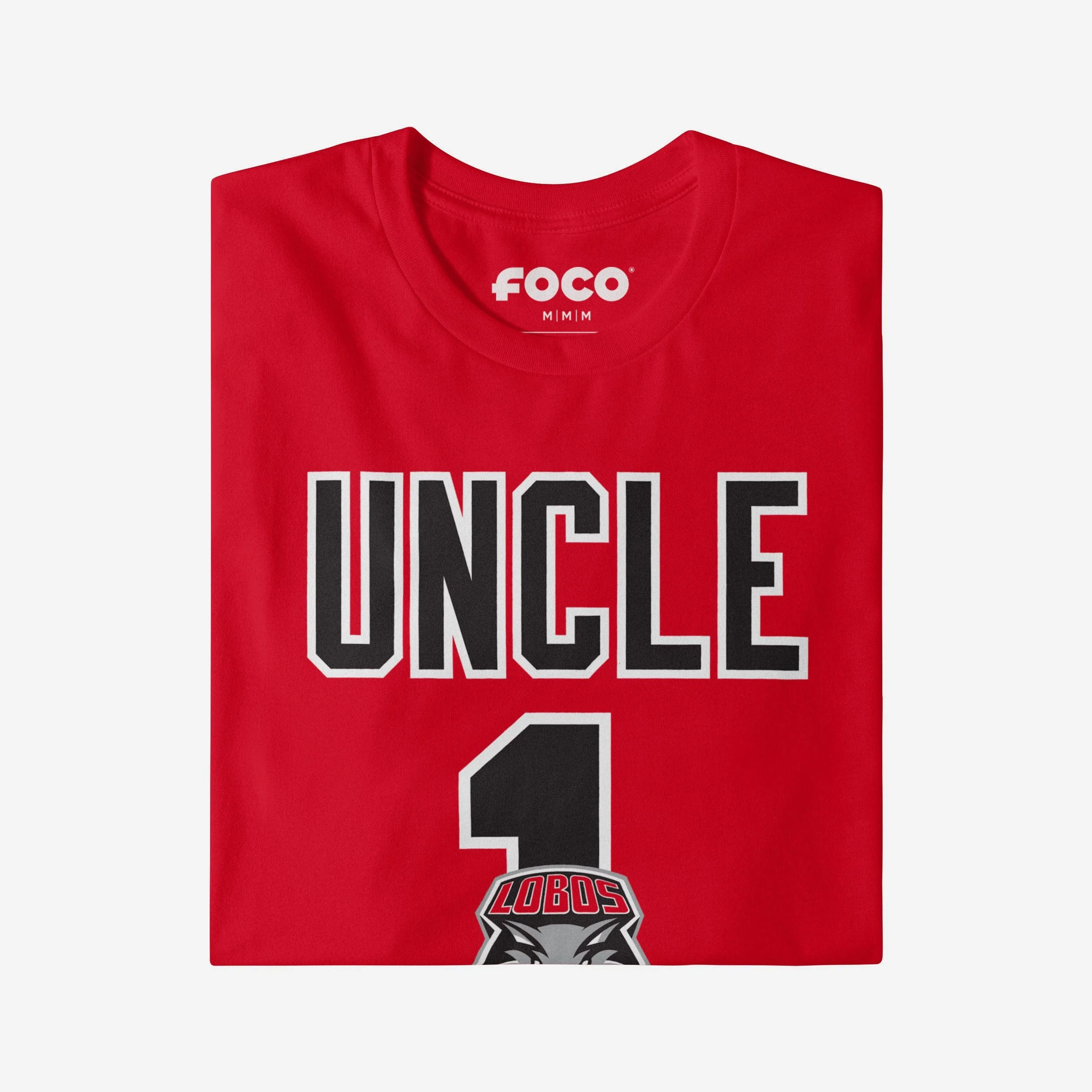 New Mexico Lobos Number 1 Uncle T-Shirt - Image 3