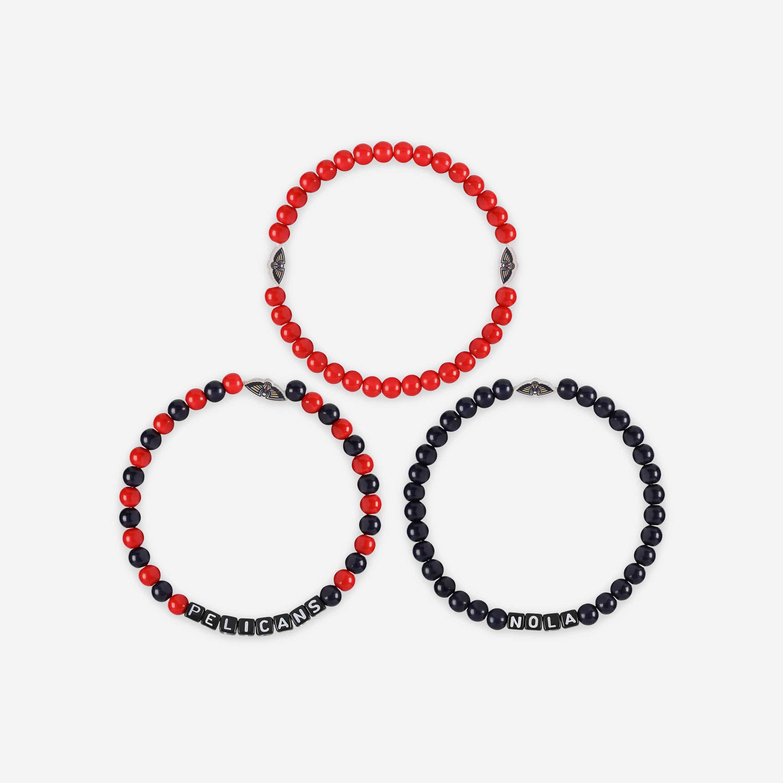 New Orleans Pelicans 3 Pack Beaded Friendship Bracelet - Image 3