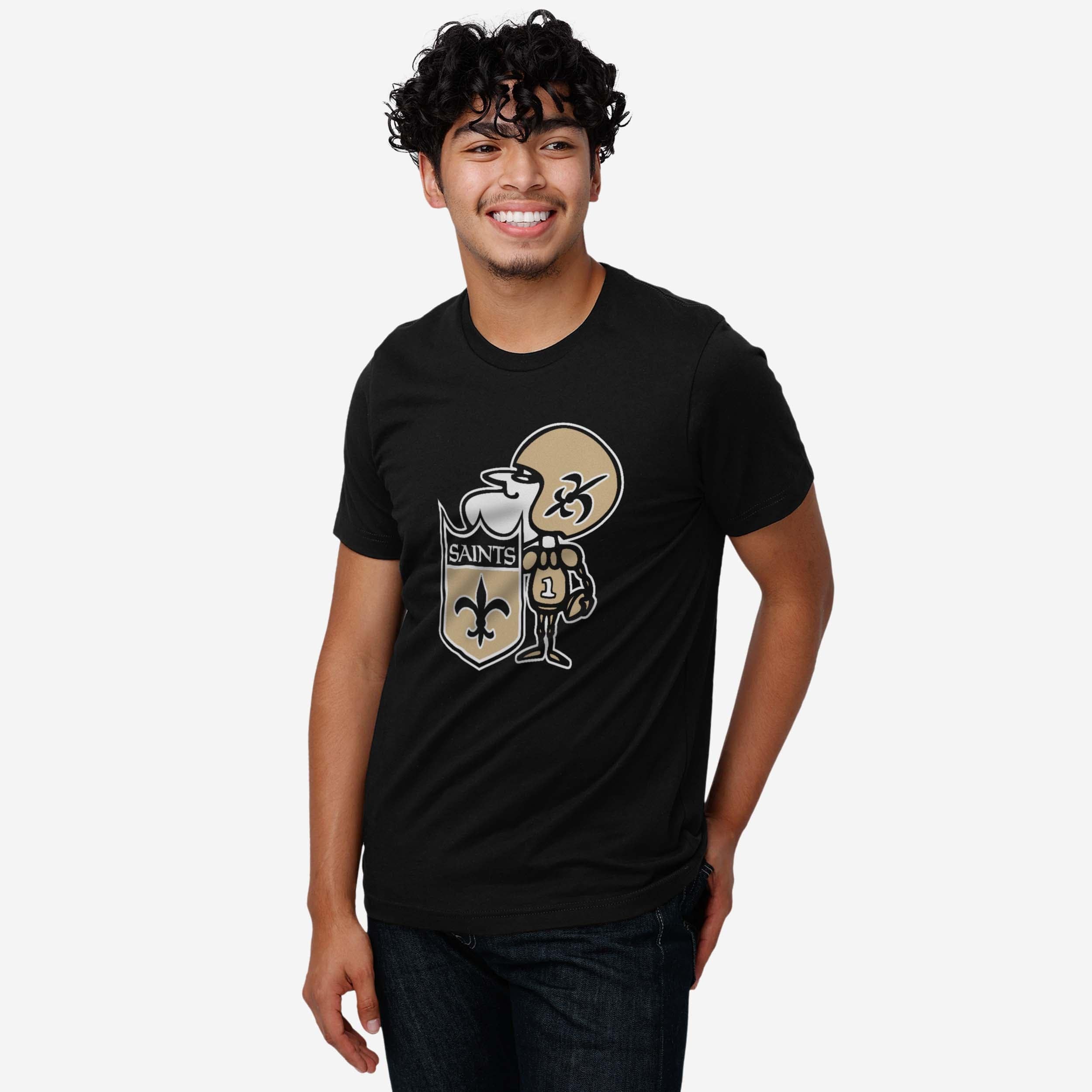 New Orleans Saints 1967 Retro Logo T-Shirt - Image 2