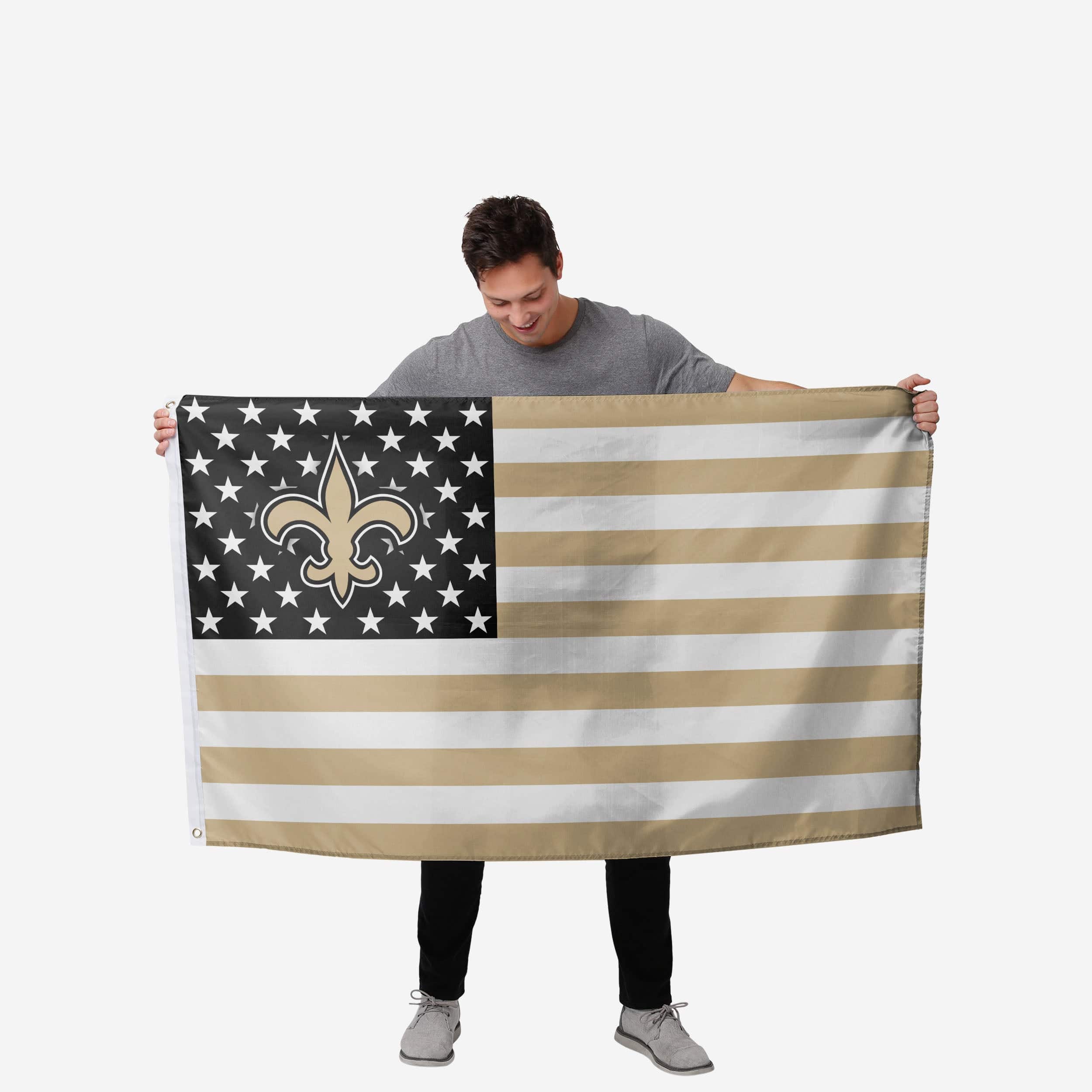 New Orleans Saints American Stars Horizontal Flag - Image 2