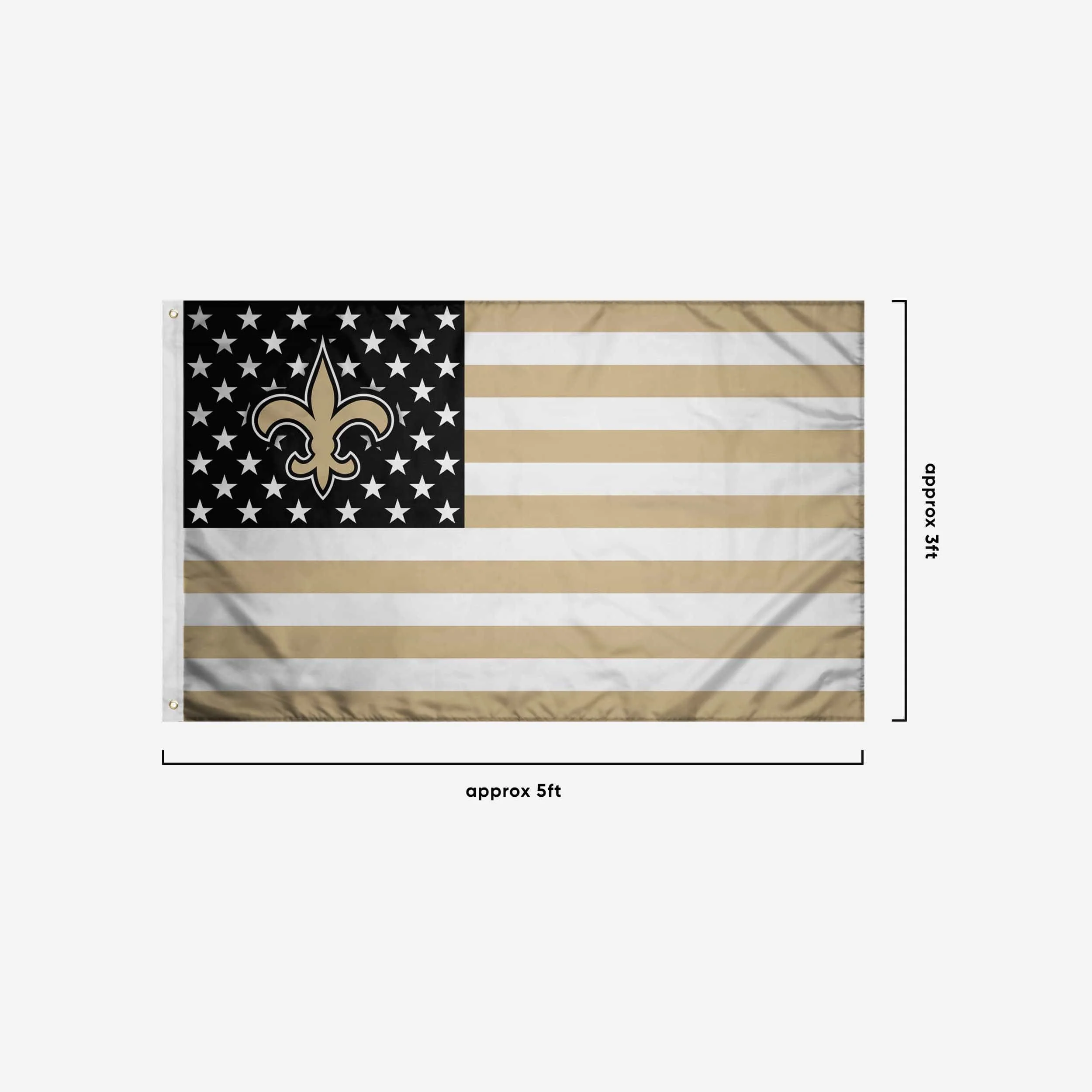 New Orleans Saints American Stars Horizontal Flag - Image 3